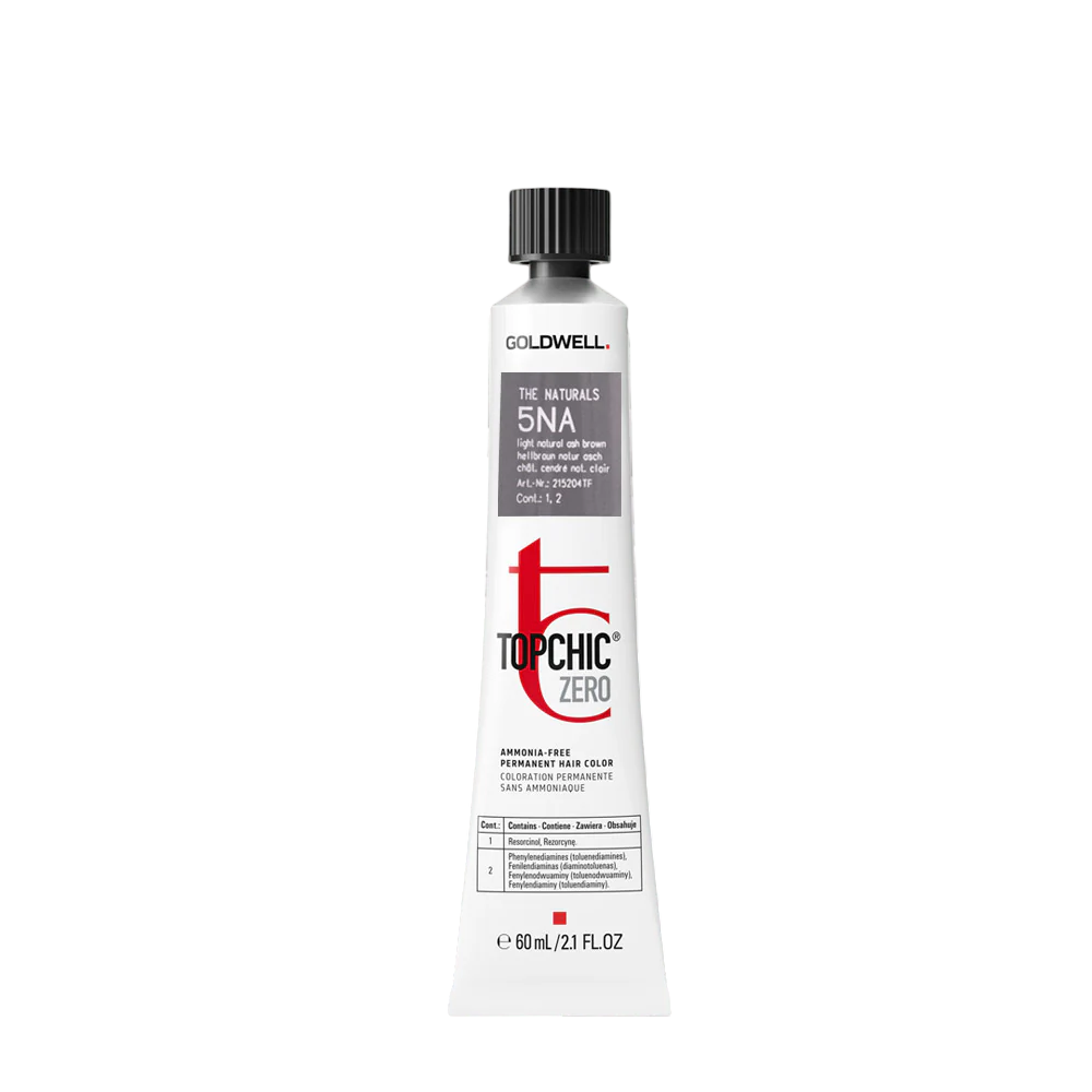 Tintura per capelli permanente Goldwell TopChic Zero 5NA Castano cenere chiaro naturale 60ml