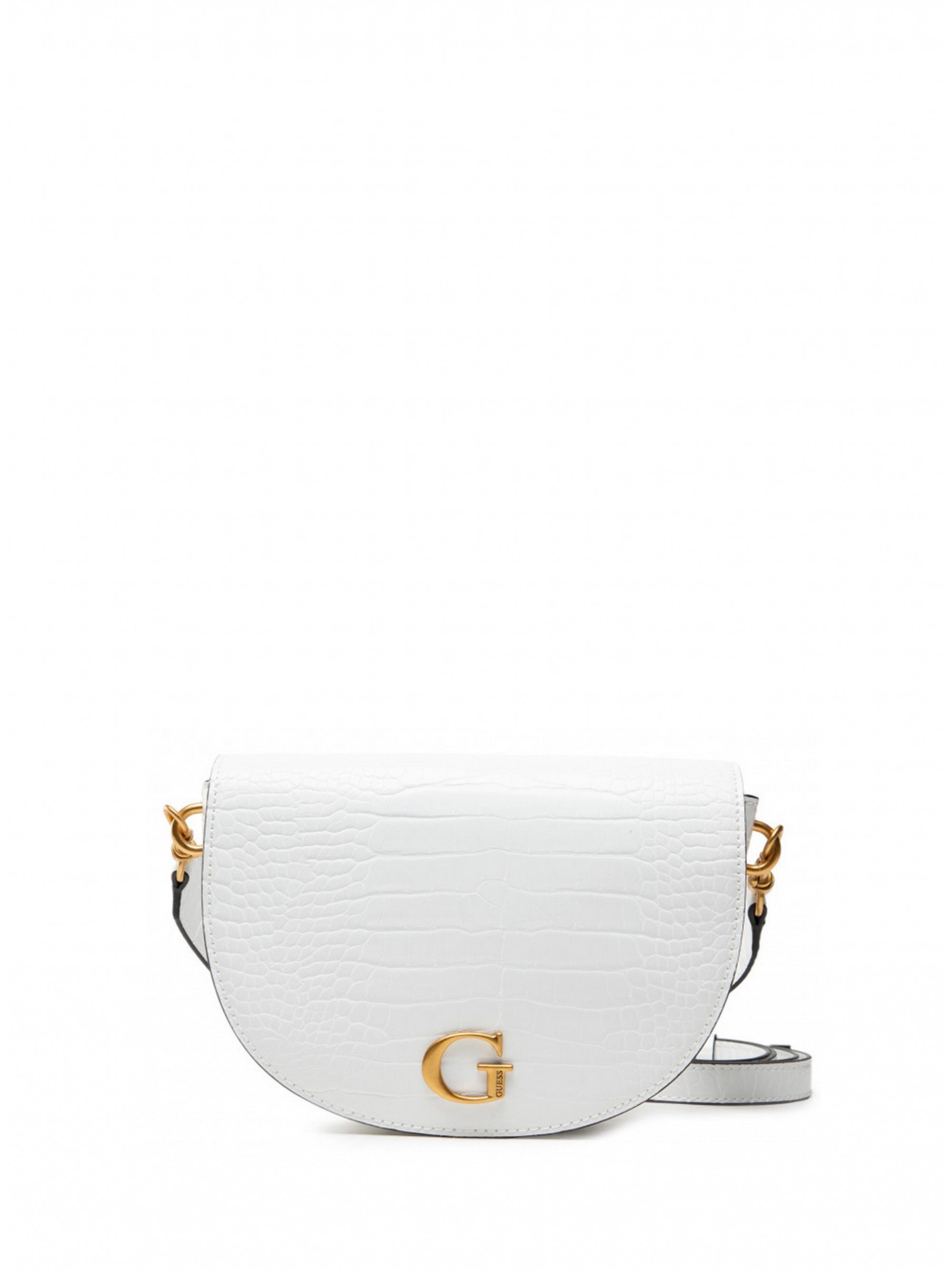 Borsa Guess Danna in tessuto di poliuretano bianca HWCA8420190WHI donna 24 x 17 x 5 cm