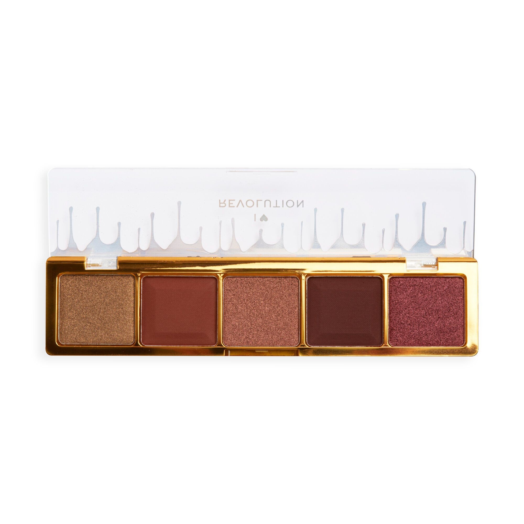 Palette di ombretti mini I Heart Revolution al cioccolato ganache al cioccolato al latte 5 tonalità 55 g
