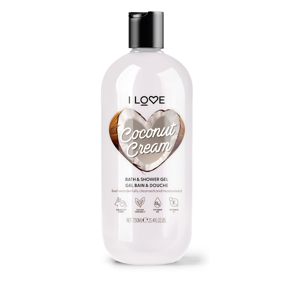 Adoro il gel doccia idratante al cocco e crema per tutti i tipi di pelle 750ml.