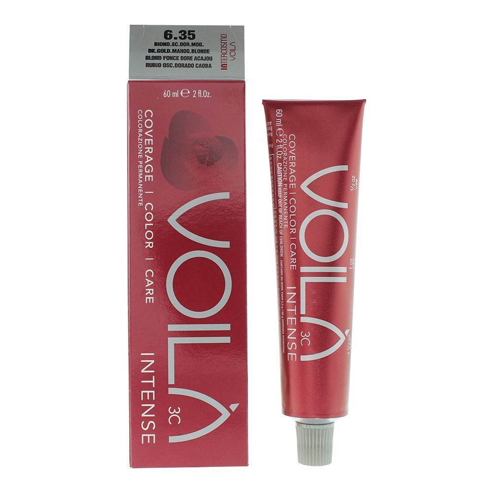 Tintura per capelli permanente Intercosmo Voila 3C Intense 6.35 Biondo Scuro Mogano Intenso 60ml
