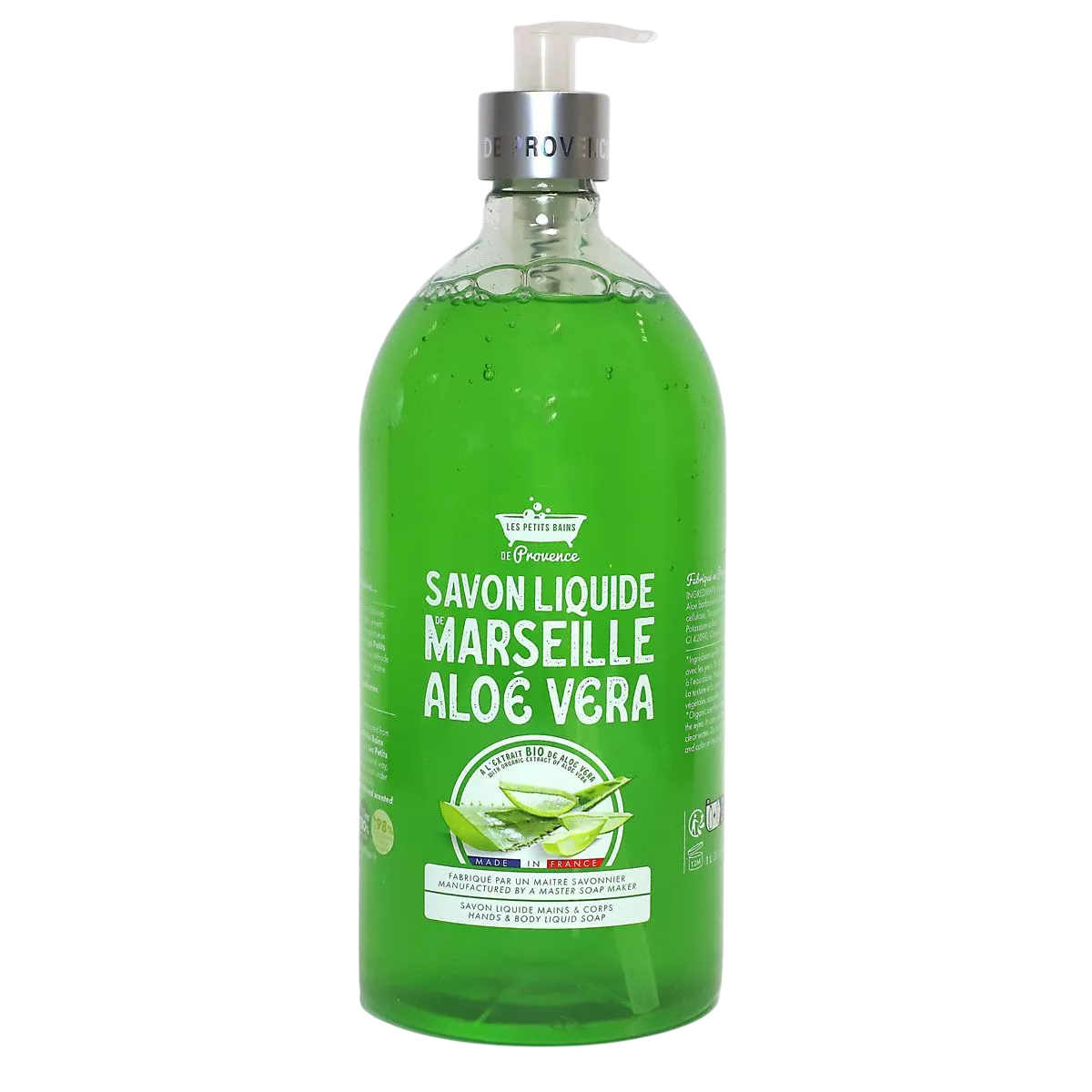 Les Petites Bains de Provence Sapone liquido marsigliese all'aloe vera per mani e corpo 1000ml