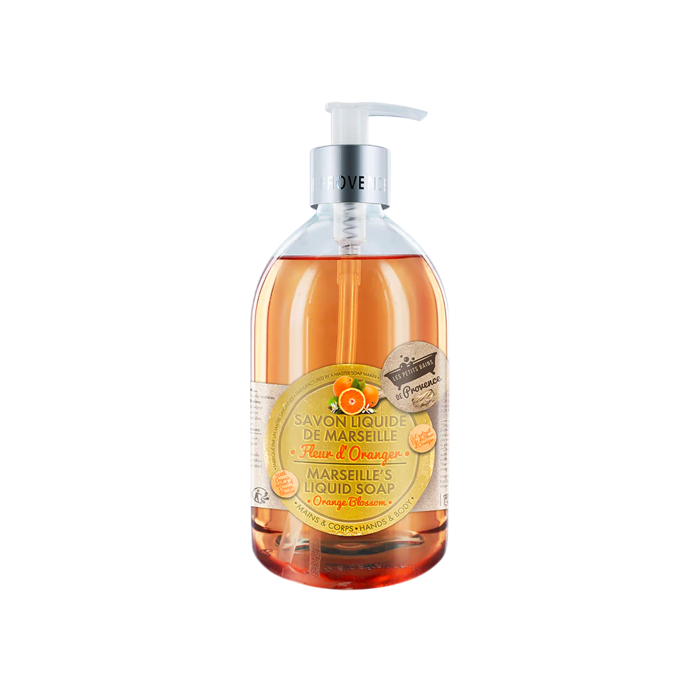 Les Petites Bains de Provence Sapone liquido Marsiglia Orange Blassom per mani e corpo 500ml