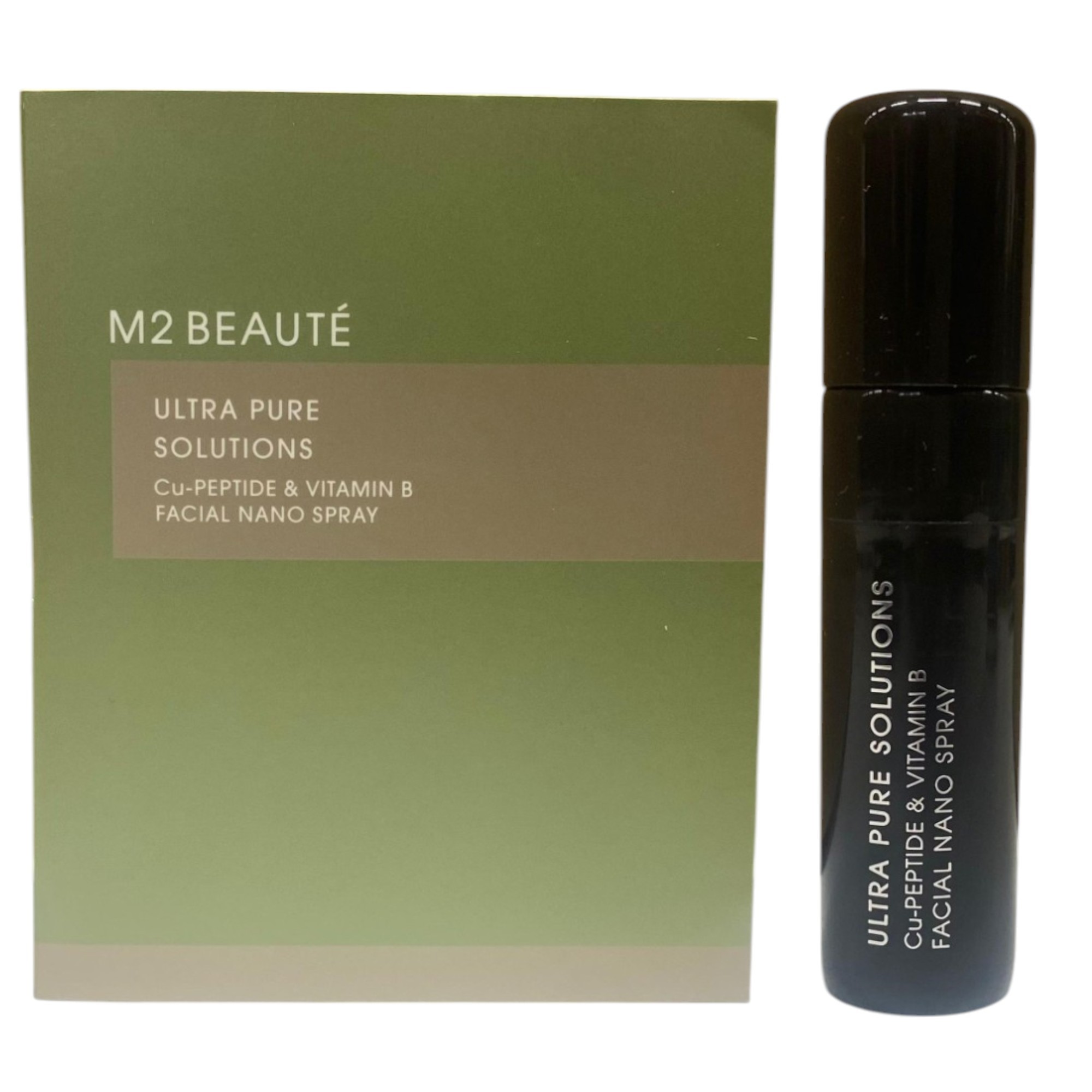 M2 Beaute Ultra Pure Solutions Spray Energizzante Viso con Peptidi e Vitamina B formato mini da 5ml