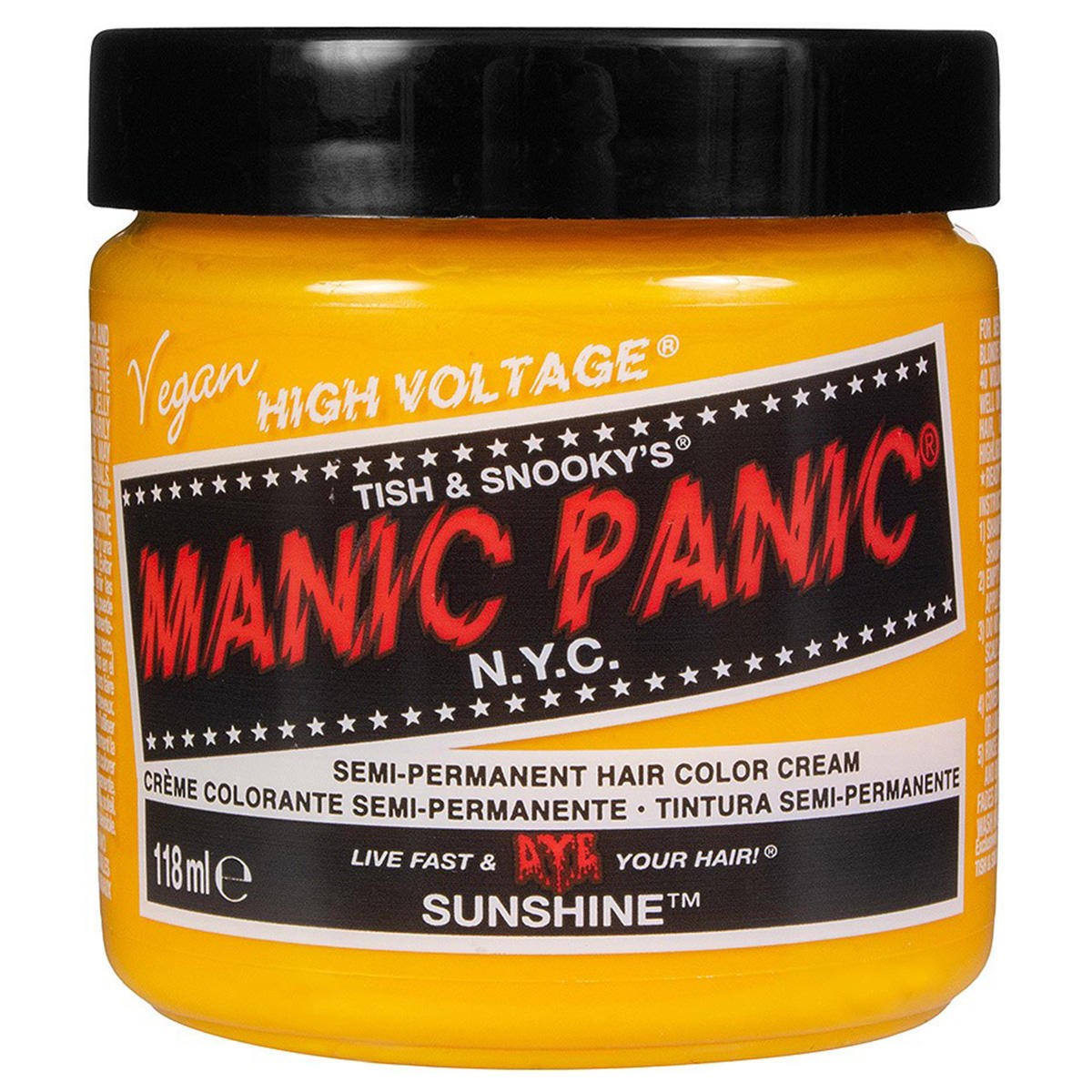 Tintura per capelli semipermanente Manic Panic Classic High Voltage Sunshine colore giallo 118ml