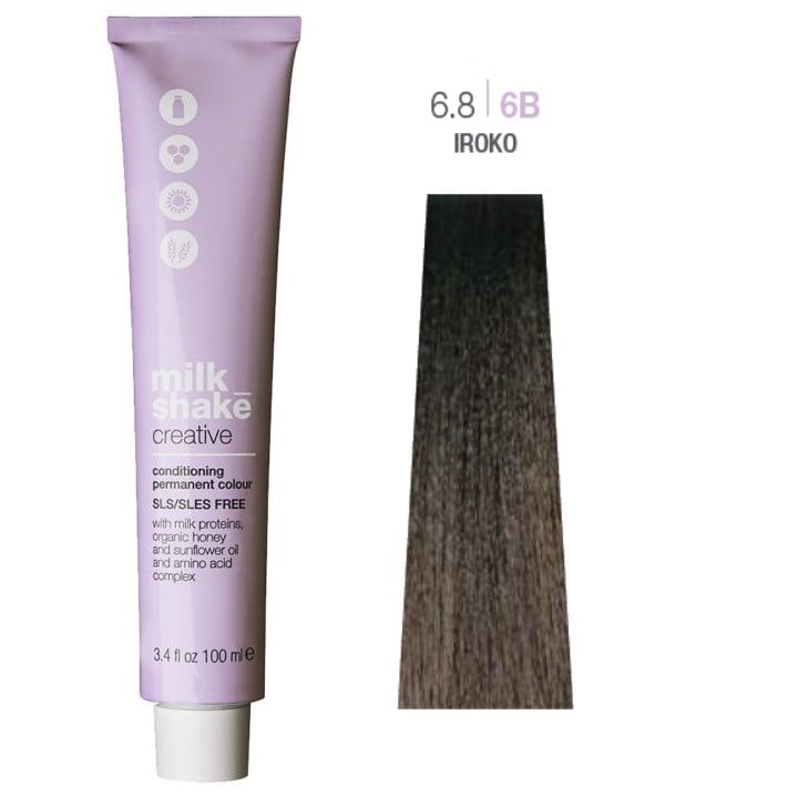 Tintura per capelli permanente Milk Shake Creative SLS/SLES-Free 6.86B Iroko 100ml