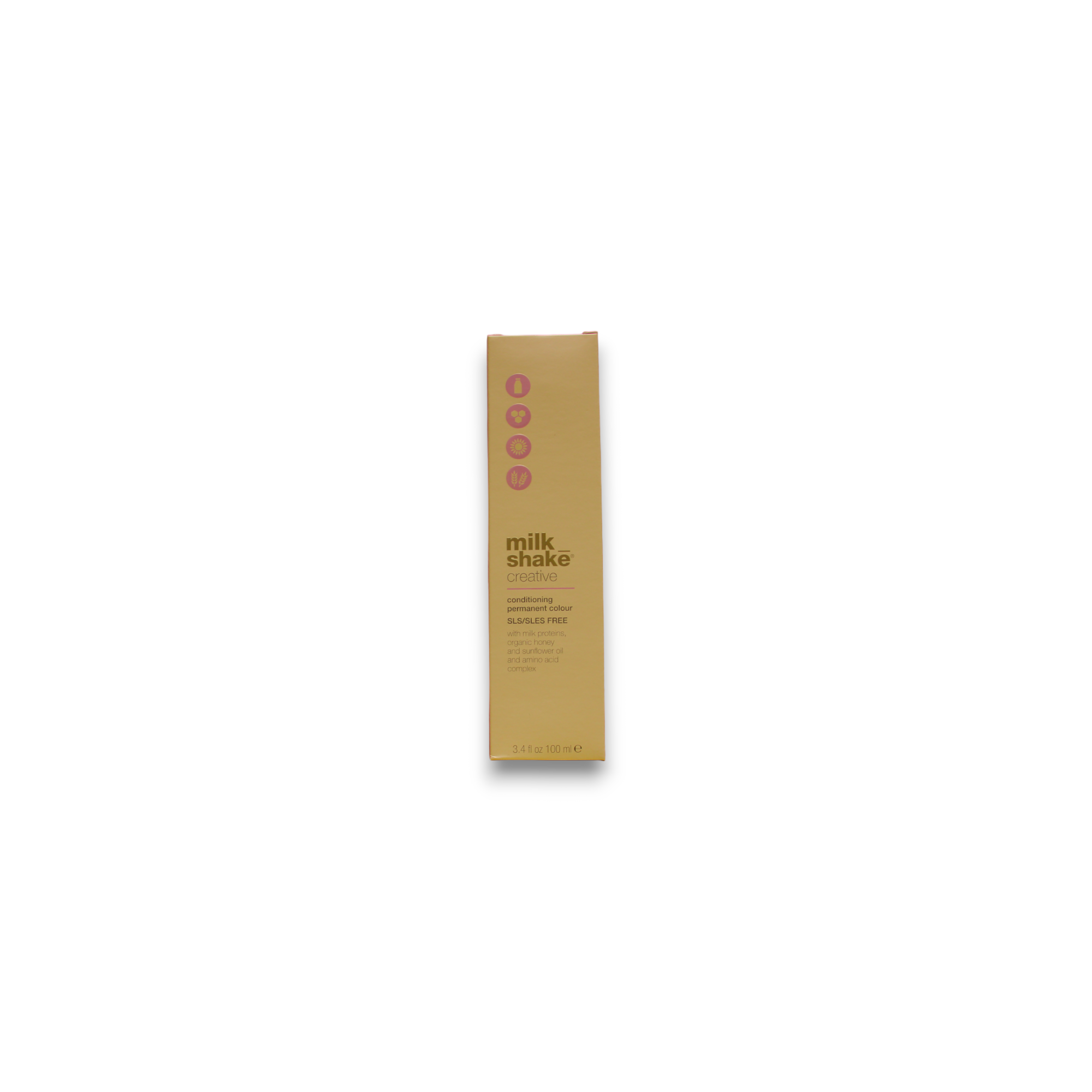 Tintura per capelli permanente Milk Shake Creative SLS/SLES-Free 7.17A Biondo cenere medio 100ml