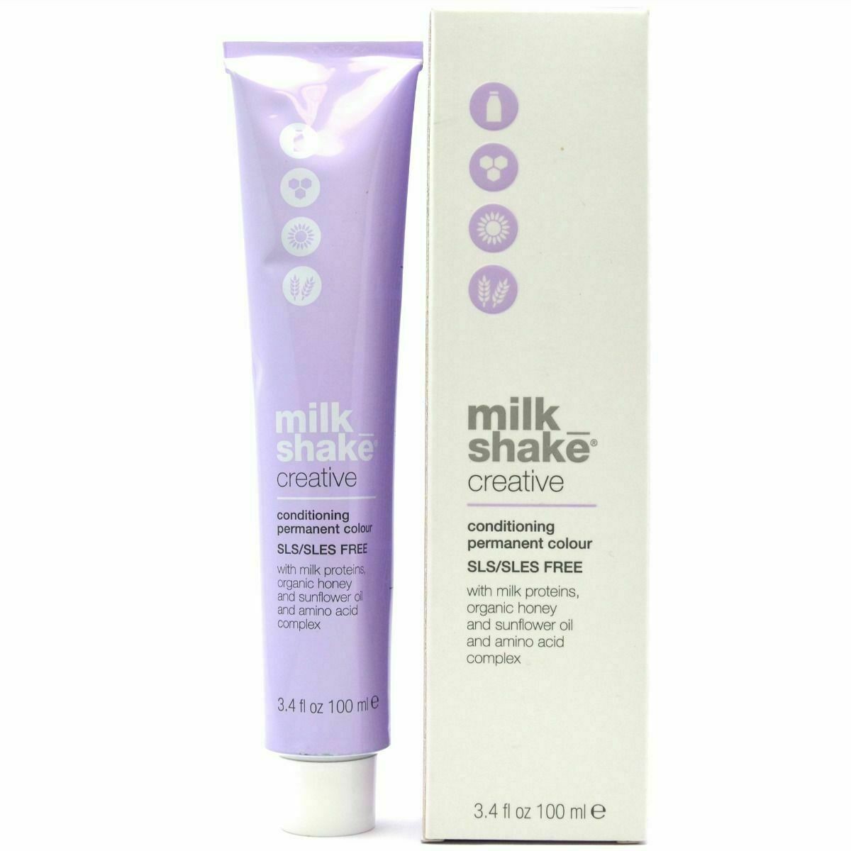 Tintura per capelli permanente Milk Shake Creative SLS/SLES-Free 8.138AG Biondo Chiaro Oro Cenere 100ml