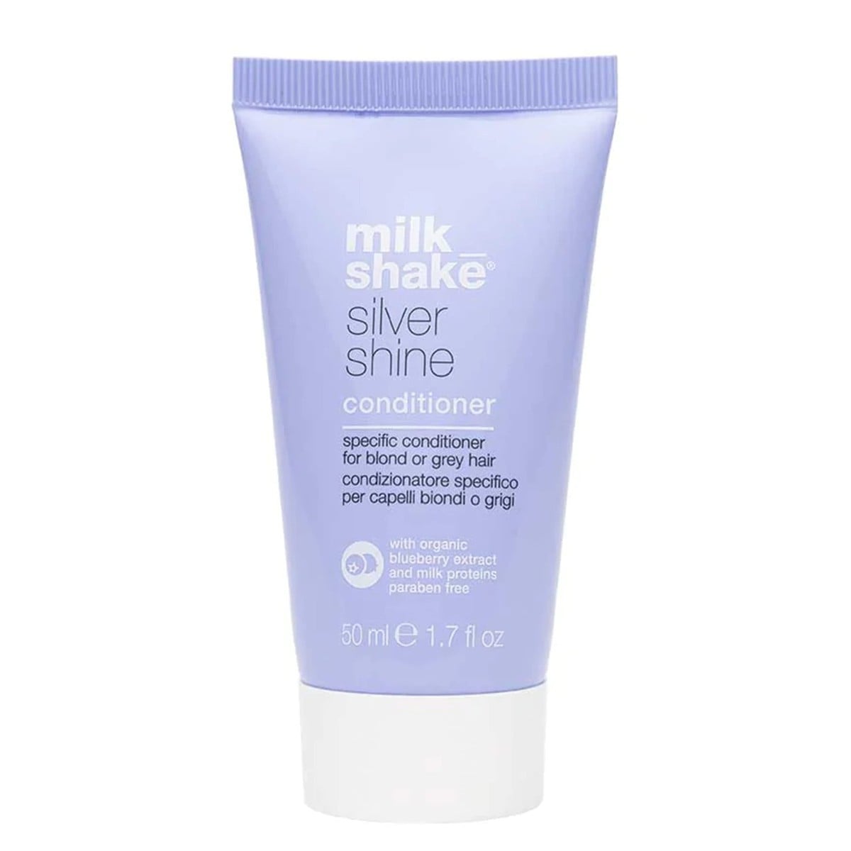 Milk Shake Silver Shine Balsamo per capelli senza parabeni per neutralizzare i toni gialli 50ml