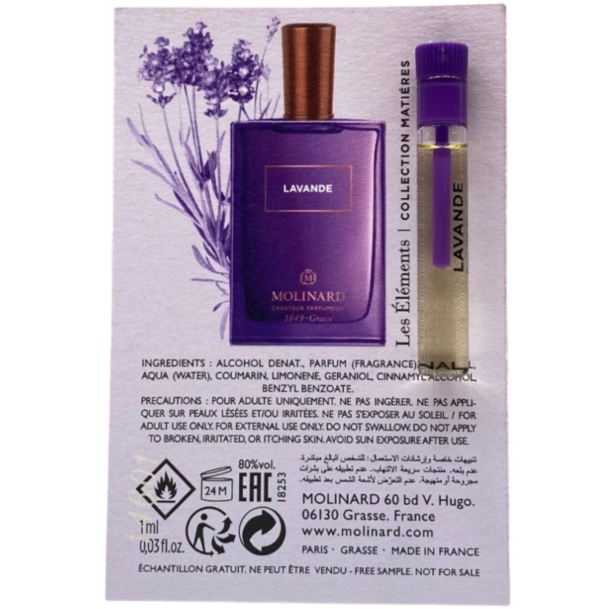 Molinard Les Elements - Lavande Eau De Parfum donna Fiala da 1ml