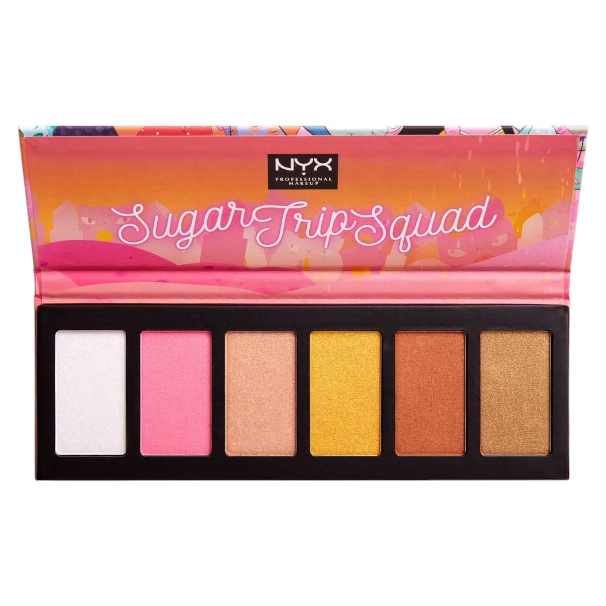 Nyx Sugar Trip Squad Cruelty-Free Shimmering Highlighter Palette 01 SQUADHP 30 g