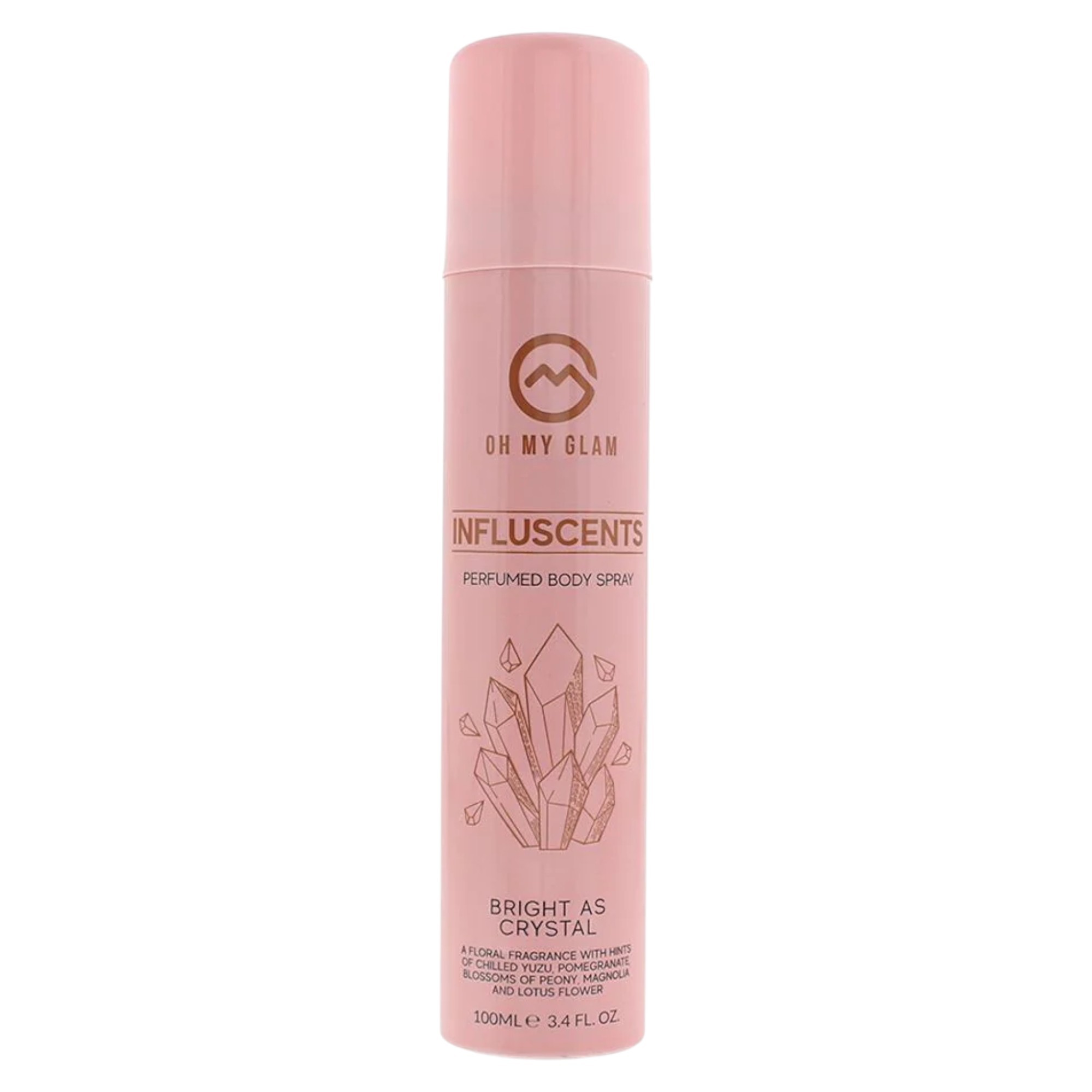 Oh My Glam Influscents Spray Corpo Luminoso come Cristallo Fiore di Loto 100ml