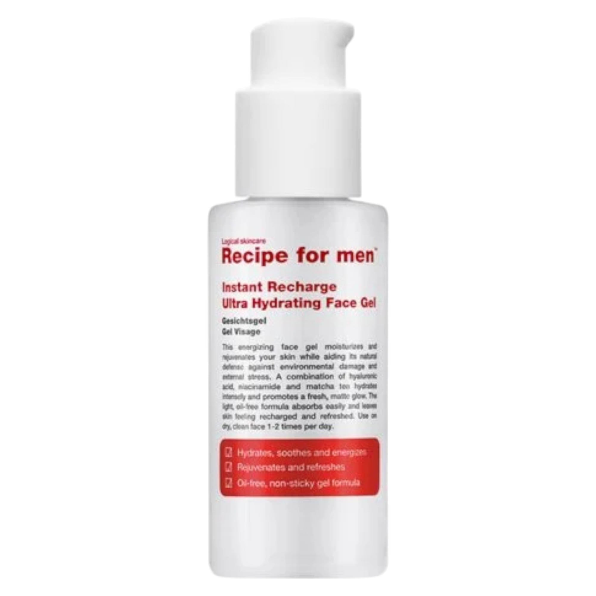 Ricetta Gel Idratante Viso Instant Recharge all'Acido Ialuronico 75ml