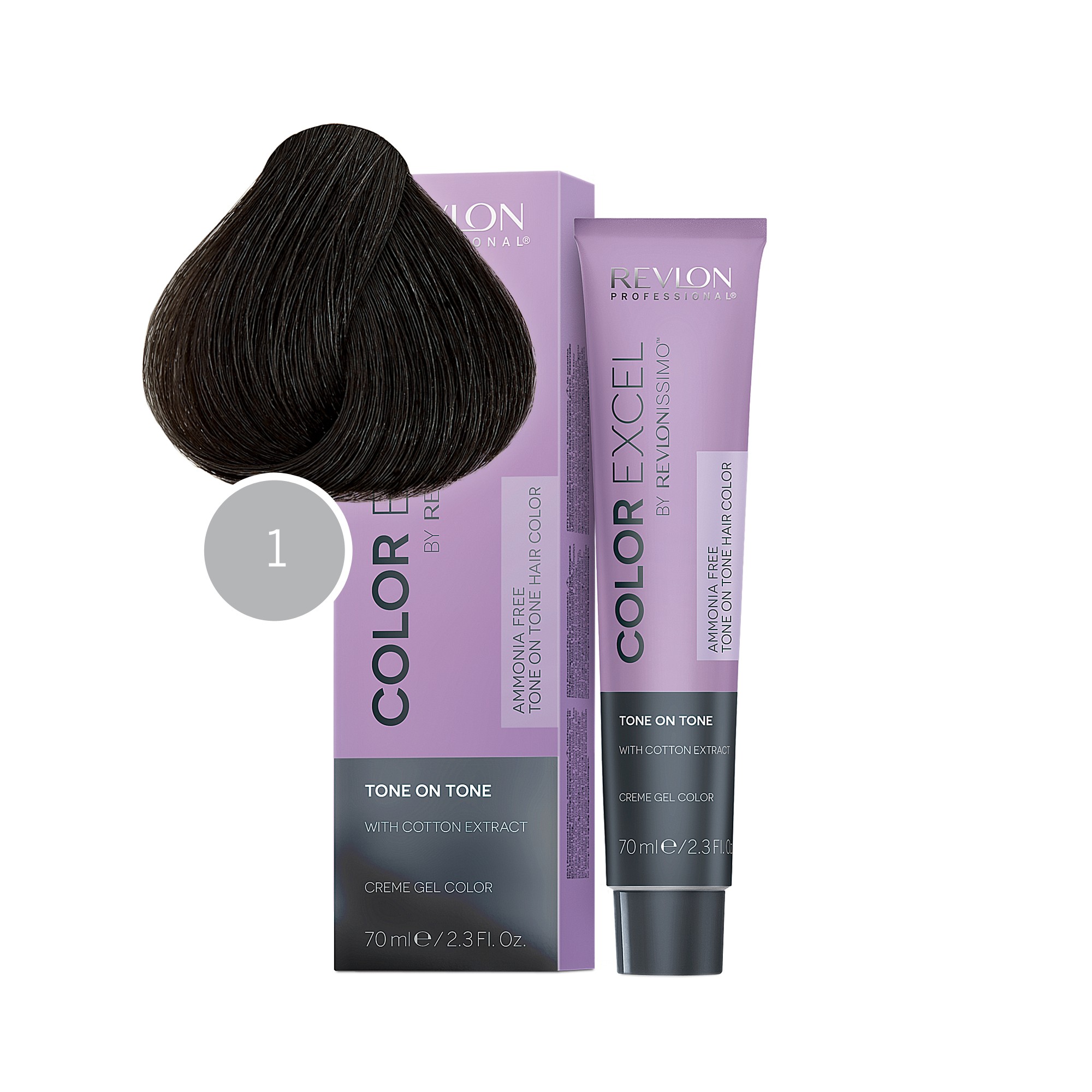 Tintura per capelli semipermanente Revlon Color Excel 1 Nero 70ml