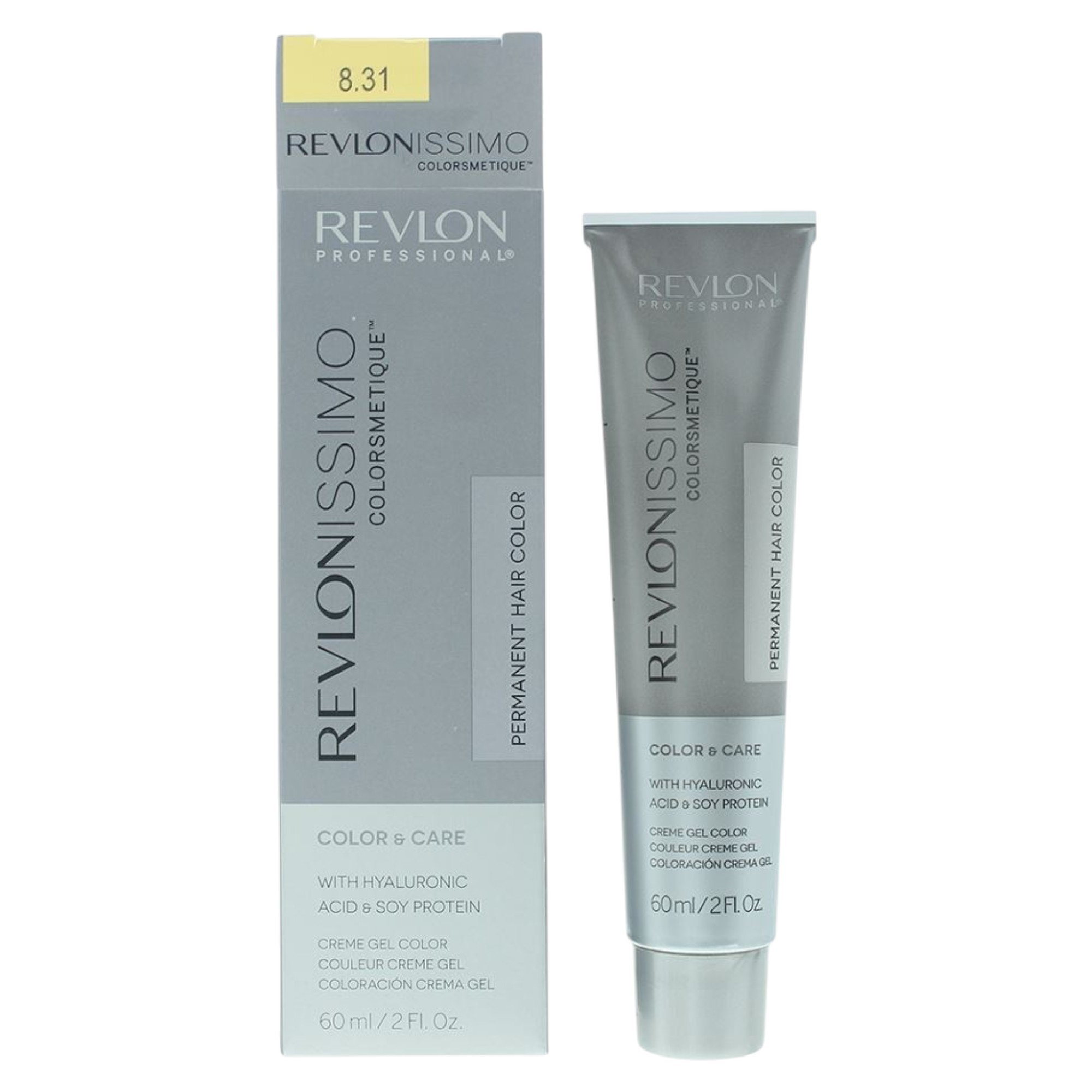 Revlon Revlonissimo Colorsmetique KER-HA Complex Tintura Permanente per Capelli 8.31 Biondo Beige Chiaro 60ml