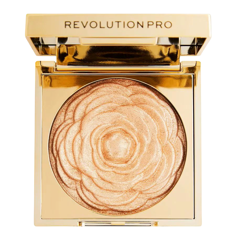 Revolution Pro Pro Lustre Illuminating Blush Highlighter Compact Golden Rose 1 Tonalità 9 g