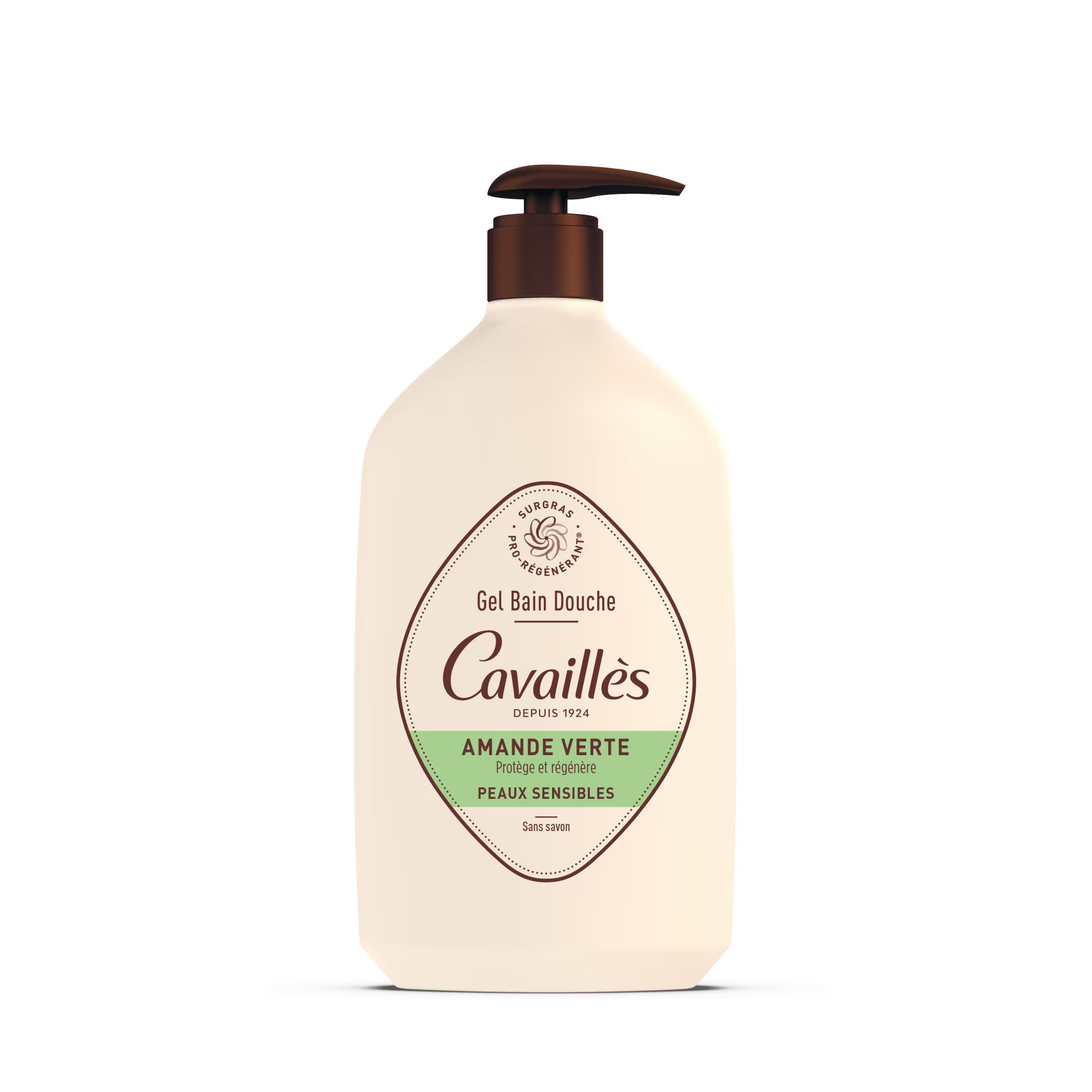 Roge Cavailles Roge Cavailles Gel Doccia Rigenerante Mandorla Verde per Pelli Sensibili 1000ml