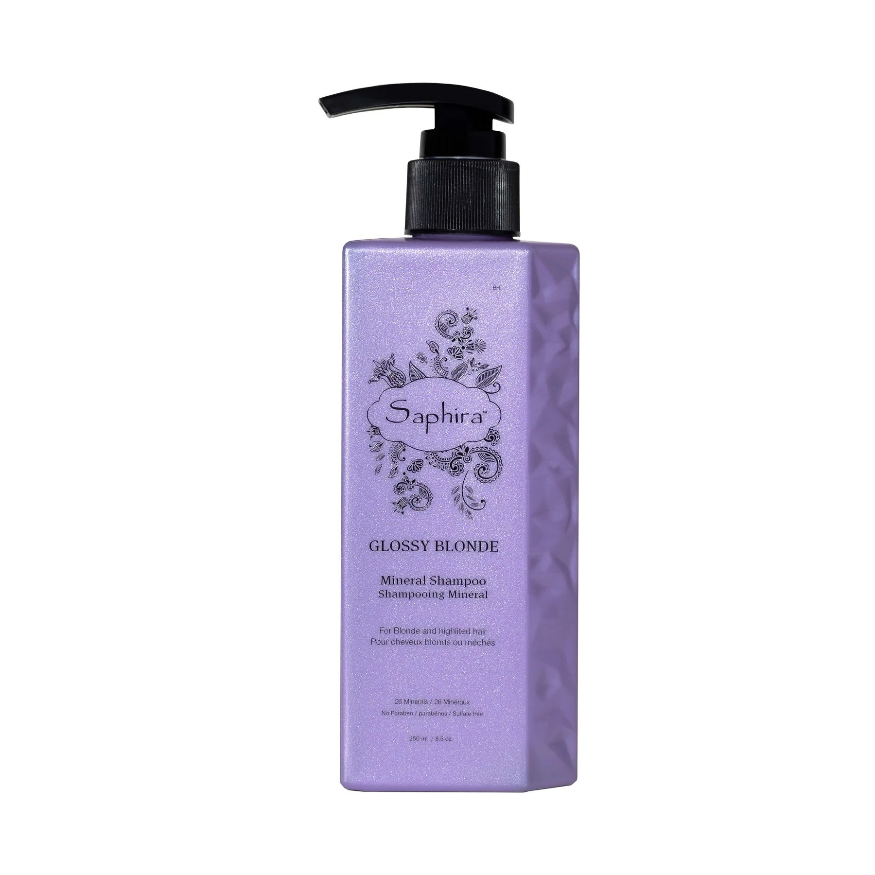 Shampoo colorante per capelli biondi Saphira Glossy Blonde ricco di minerali 250ml