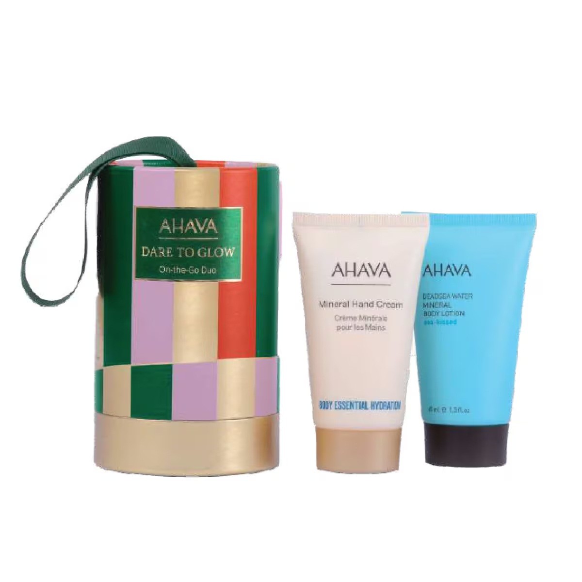 Set Ahava: Crema mani idratante minerale 40ml + Lozione corpo idratante Sea Kissed 40ml