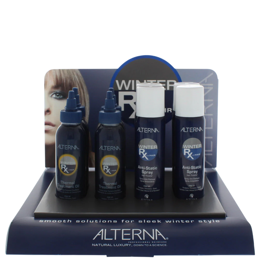 Set Alterna: Spray per capelli Winter Rx antistatico 4 pezzi 92 g + Olio per capelli Winter Rx antistatico 4 pezzi 100ml
