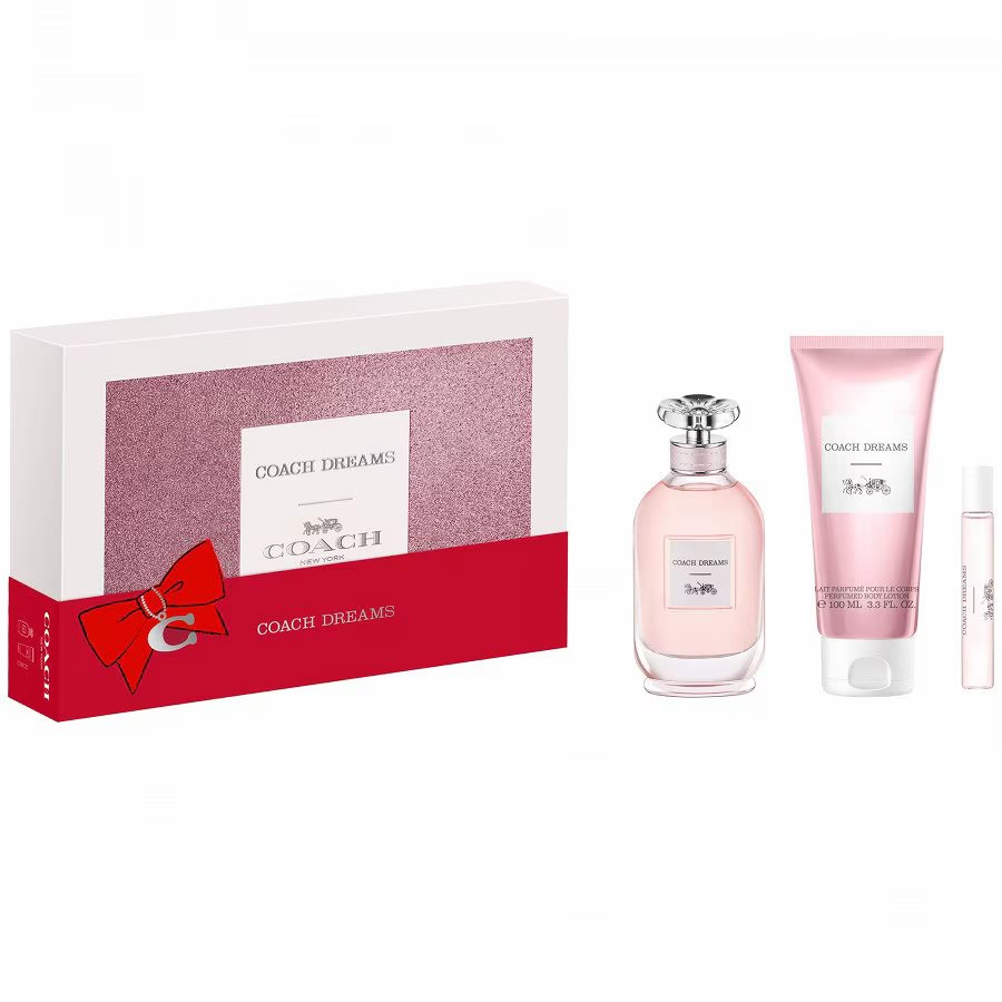 Set Coach: Dreams Eau De Parfum donna 90ml + Dreams Eau De Parfum donna 10ml + Dreams Body Lotion All Over The Body 100ml