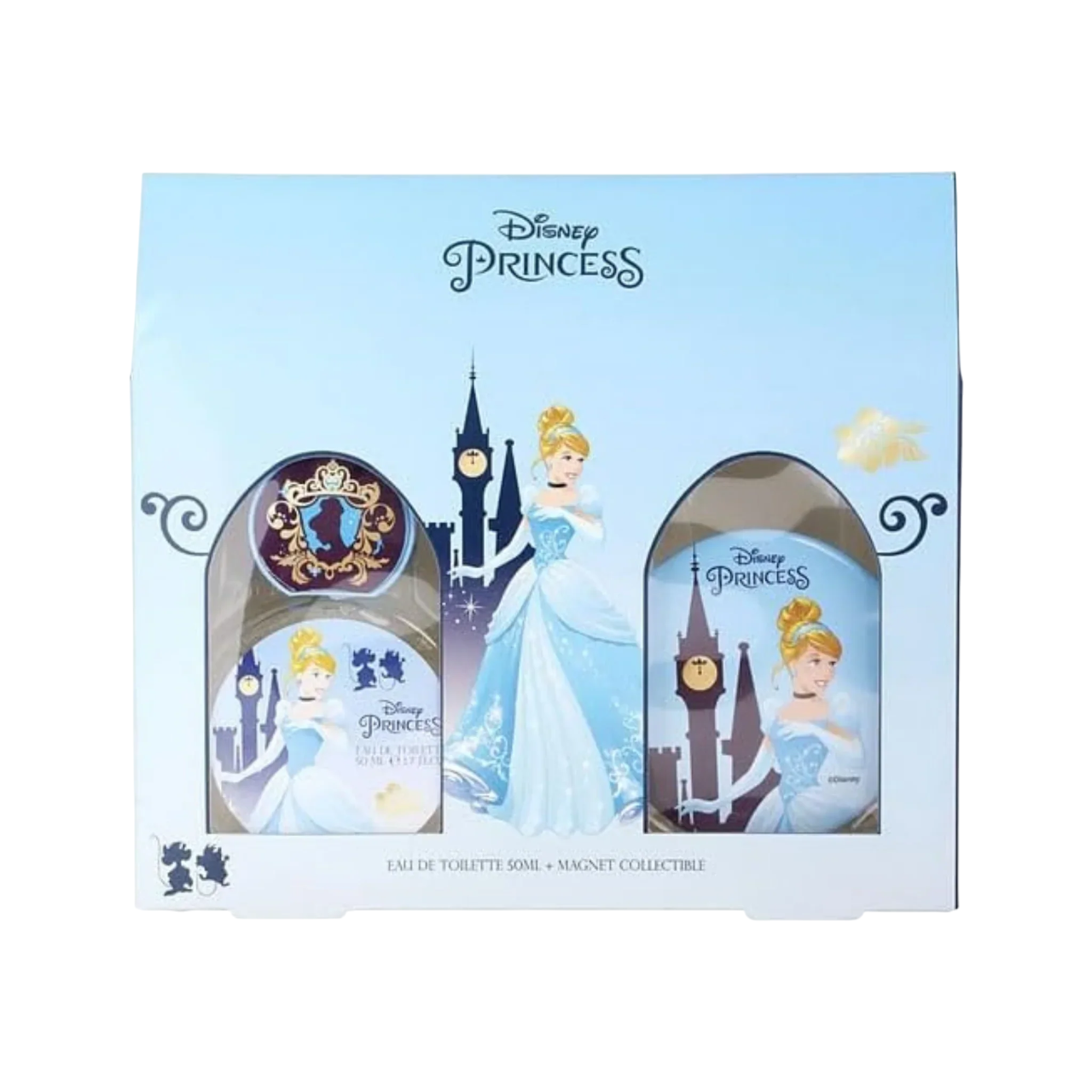 Set Disney: Eau de Toilette Cenerentola per bambine 50ml + Magnete da collezione Cenerentola per bambine