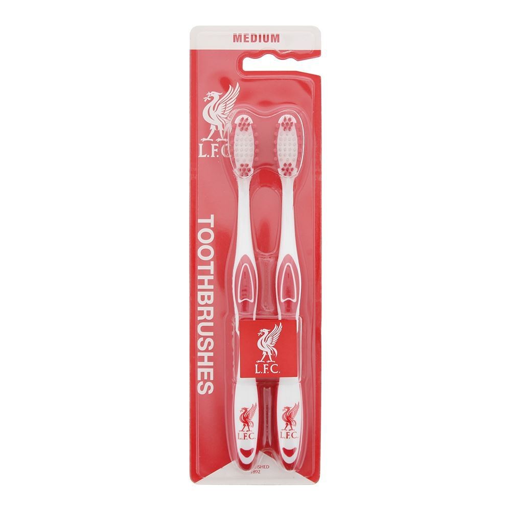 Set di 2 spazzolini elettrici Liverpool Duo bianchi e rossi.