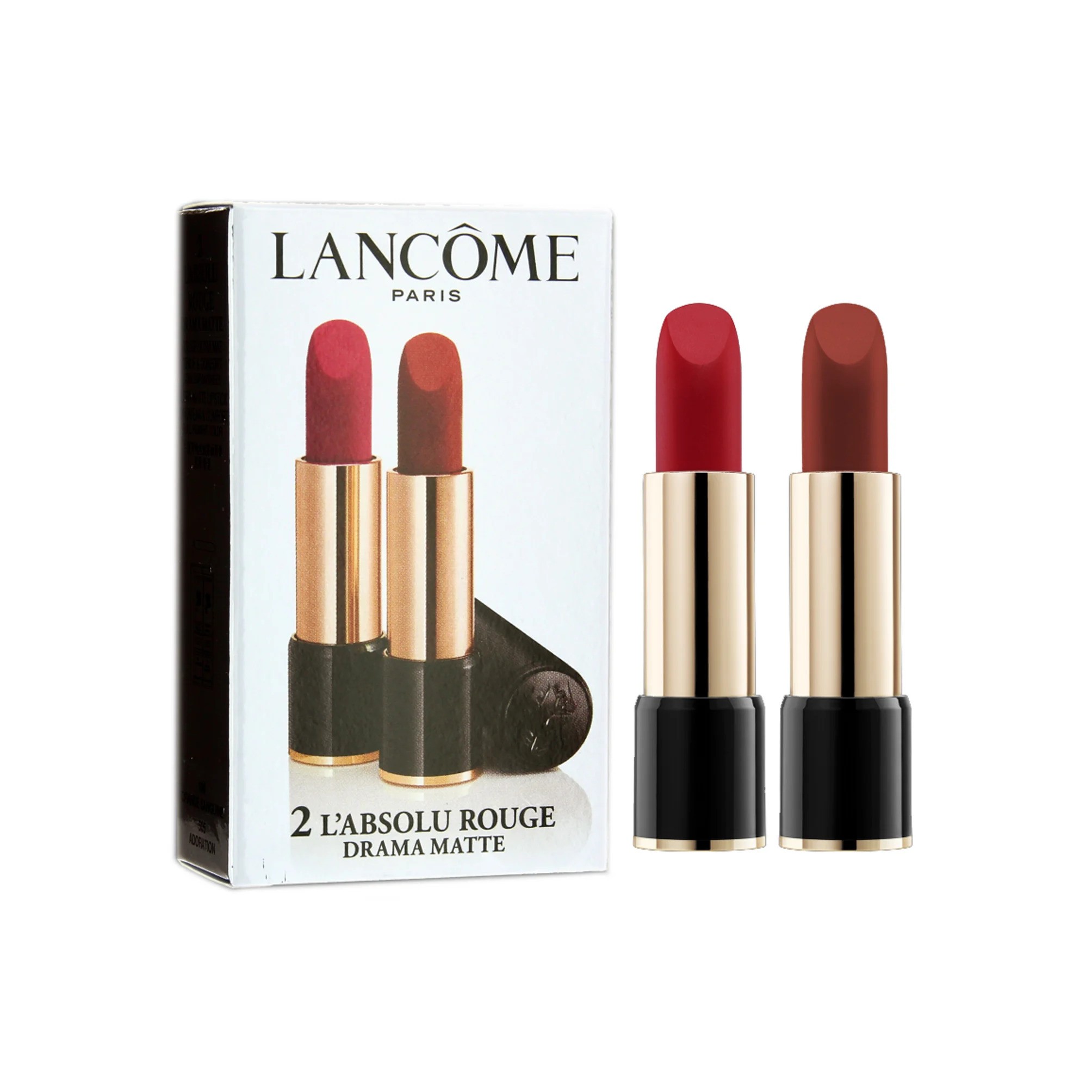 Set Duo Lancome L'Absolu Rouge Matte Cream Rossetto 290 Drama 2 pz 34 g