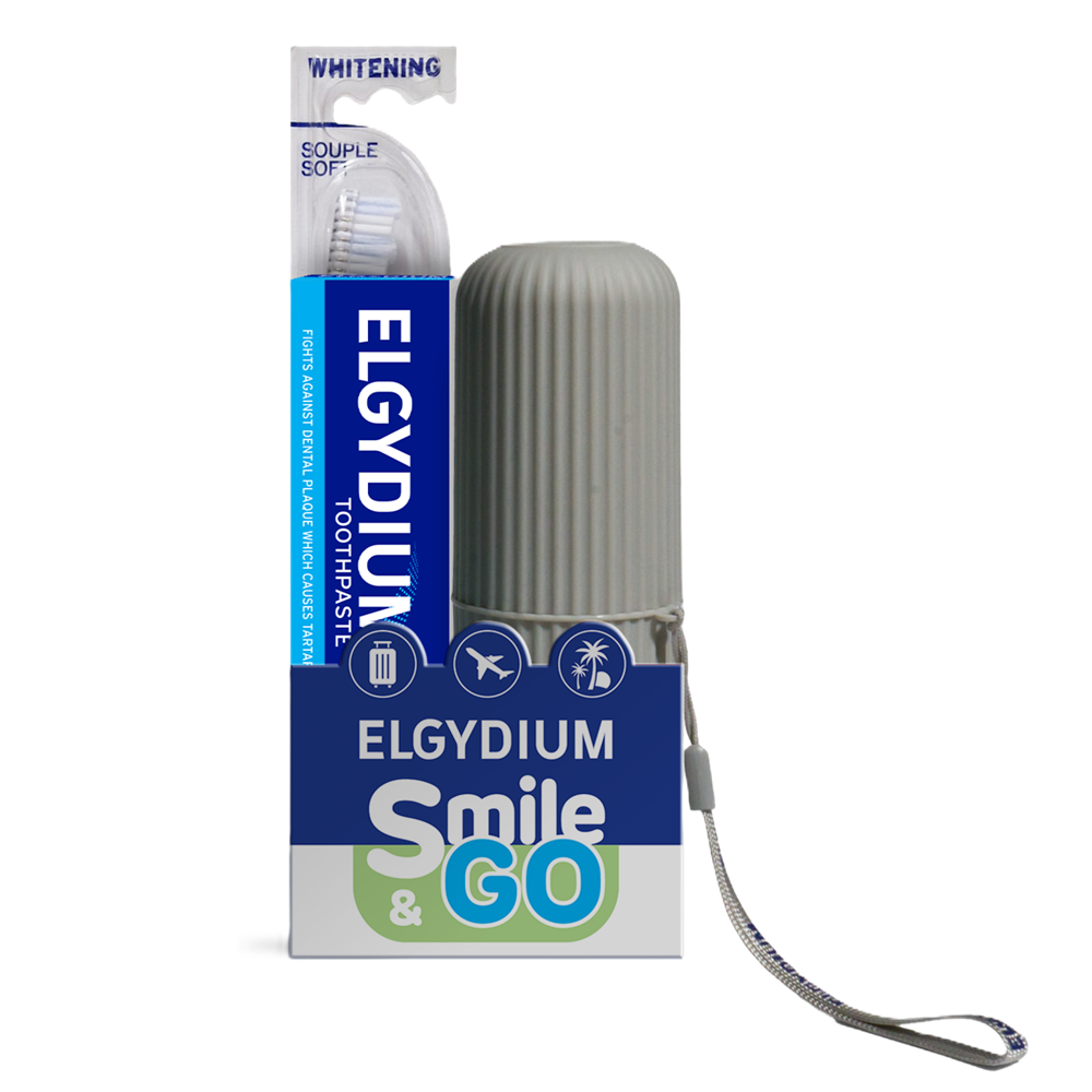 Set Elgydium: Dentifricio antiplacca 75ml + Spazzolino sbiancante S