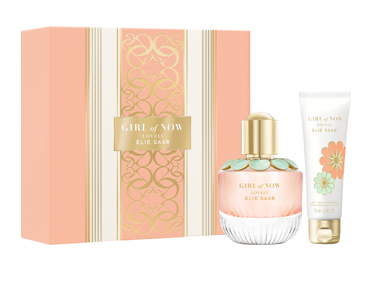 Set Elie Saab: Girl Of Now Lovely Eau De Parfum donna 50ml + Girl Of Now Lovely Hydrates Body Lotion Body 75ml