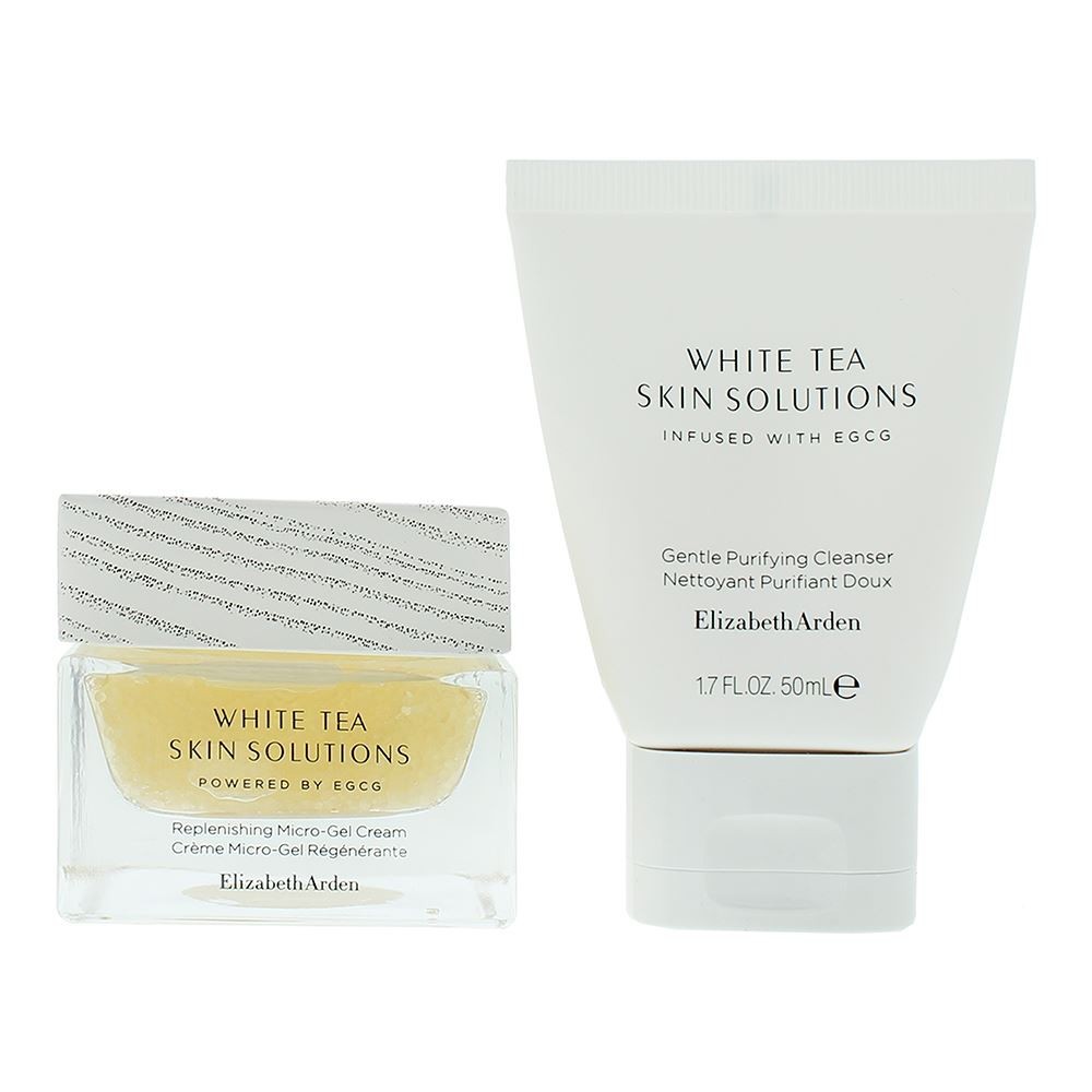 Set Elizabeth Arden: Crema detergente purificante al tè bianco 50ml + Gel crema rigenerante per il viso al tè bianco 50ml