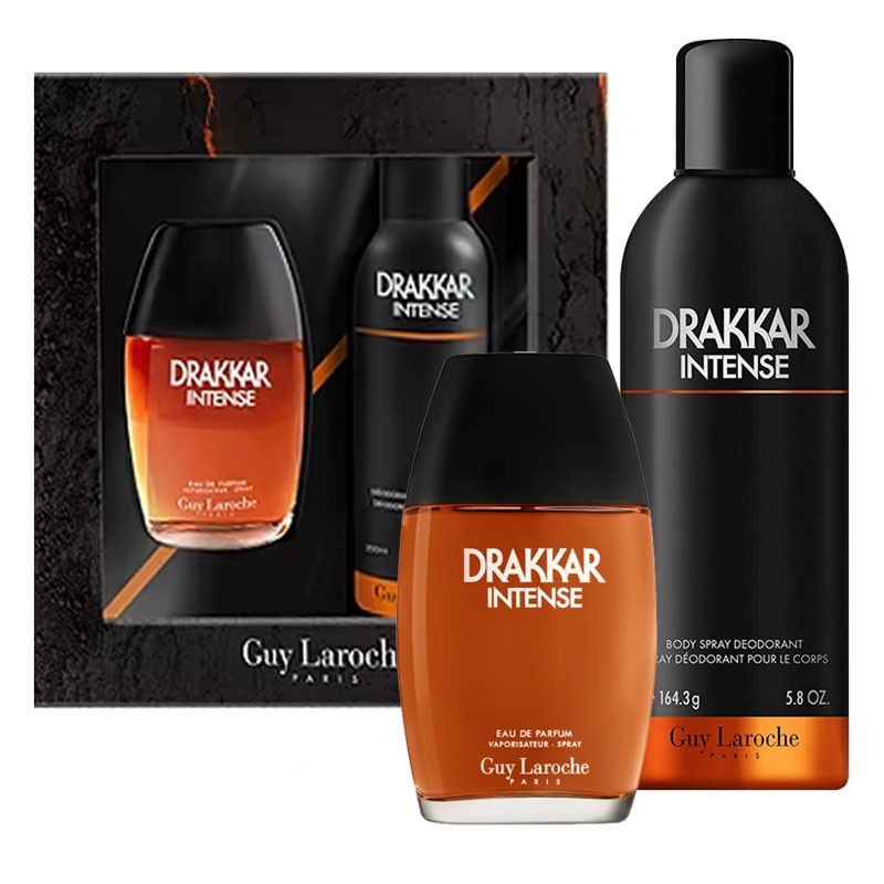 Cofanetto Guy Laroche: Drakkar Noir Intense Eau De Parfum uomo 100ml + Drakkar Noir Intense Spray Corpo 200ml