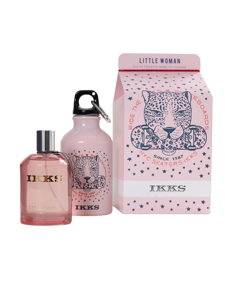 Set Ikks: Little Woman Eau De Toilette donna 100ml + Little Woman GWP Glass Water Bottle Pink