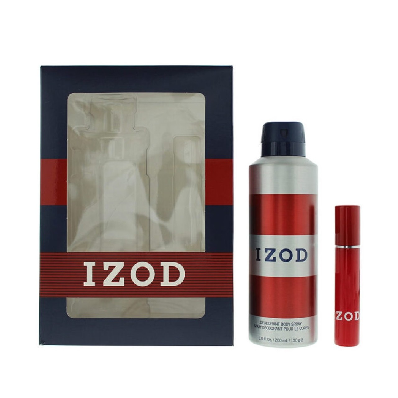 Set Izod: Spray profumato rosso uomo 200ml + Eau de Toilette rosso uomo 15ml