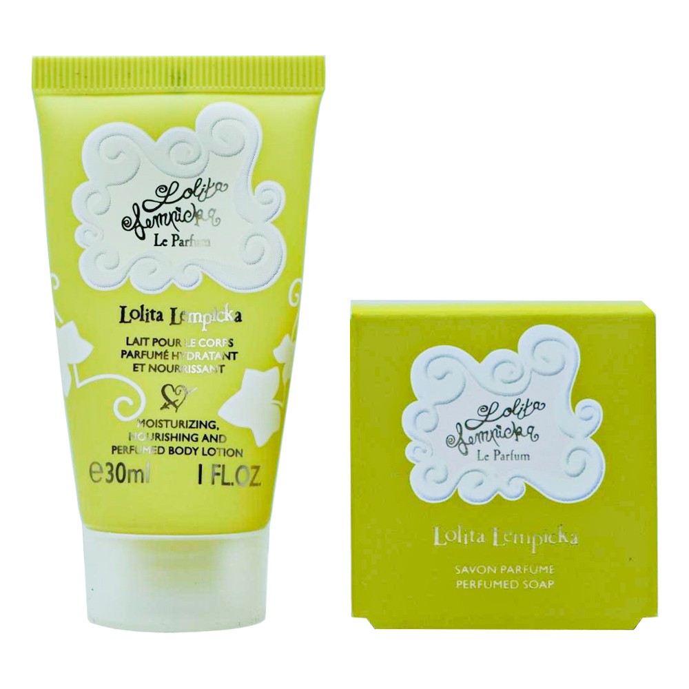 Set Lolita Lempicka: Latte corpo idratante Mon Premier Parfum 30ml + Saponetta profumata Mon Premier Parfum 25 g in miniatura
