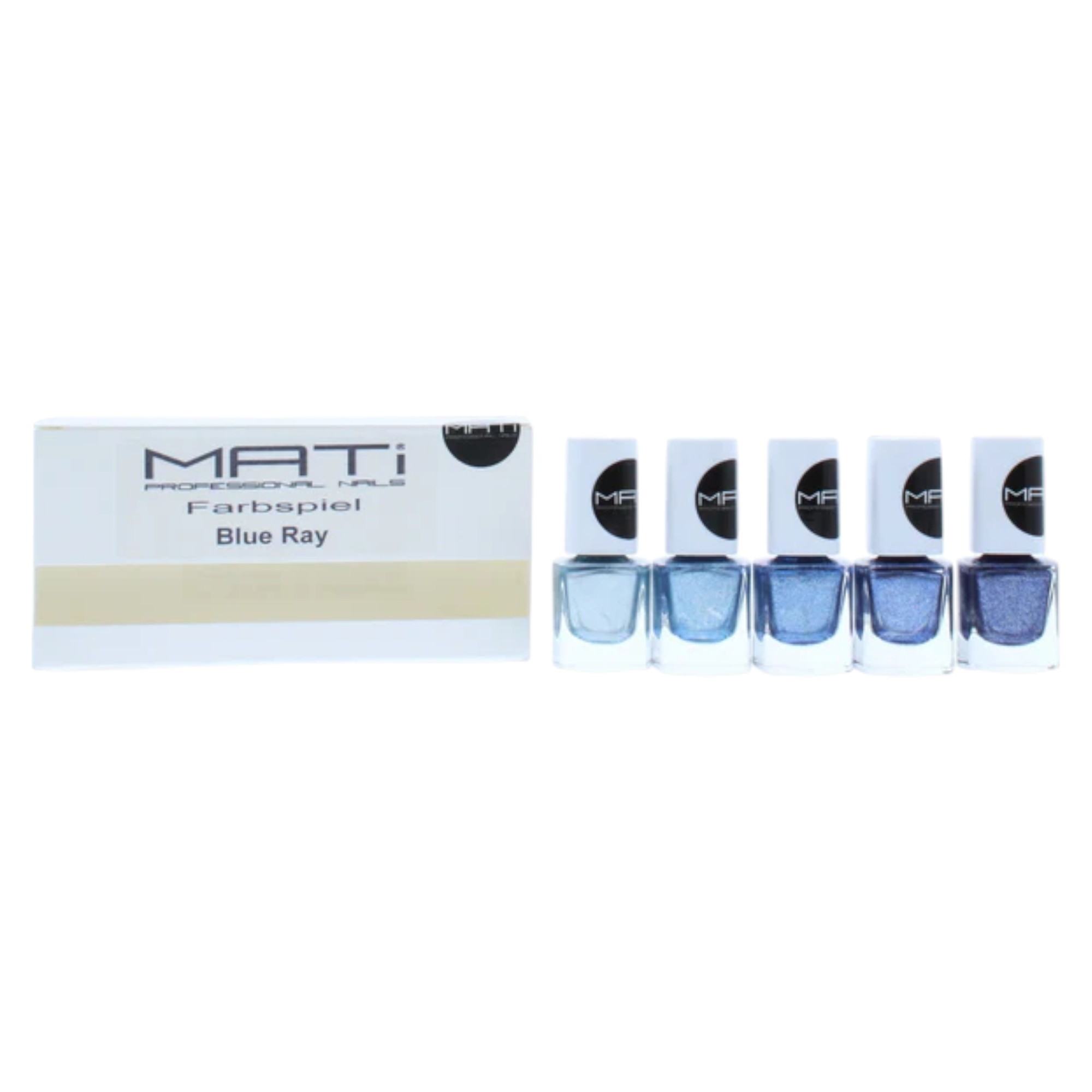 Set di smalti per unghie Mati Blue Ray 5 pezzi da 5ml