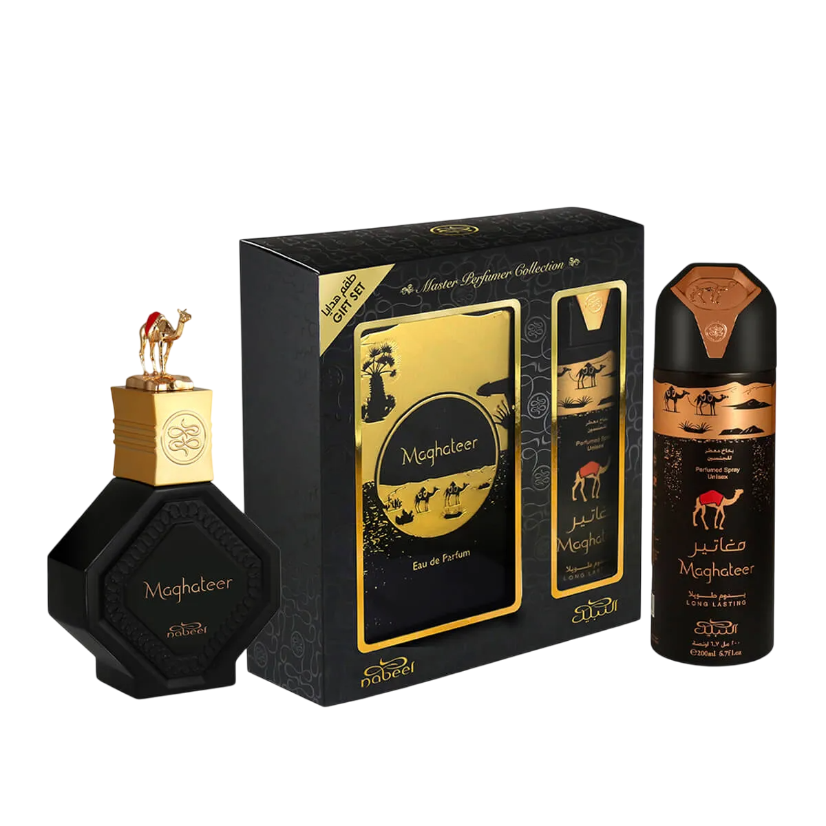 Set Nabeel: Maghateer Eau De Parfum uomo 100ml + Maghateer Deodorante Spray uomo 100ml