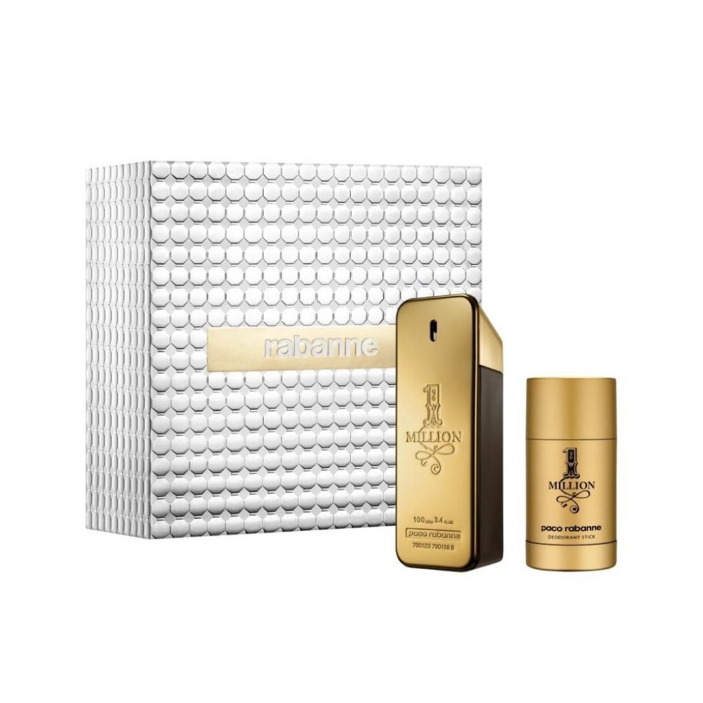 Set Paco Rabanne: 1 Million Eau De Toilette uomo 100ml + 1 Million Deodorante Stick uomo 75ml