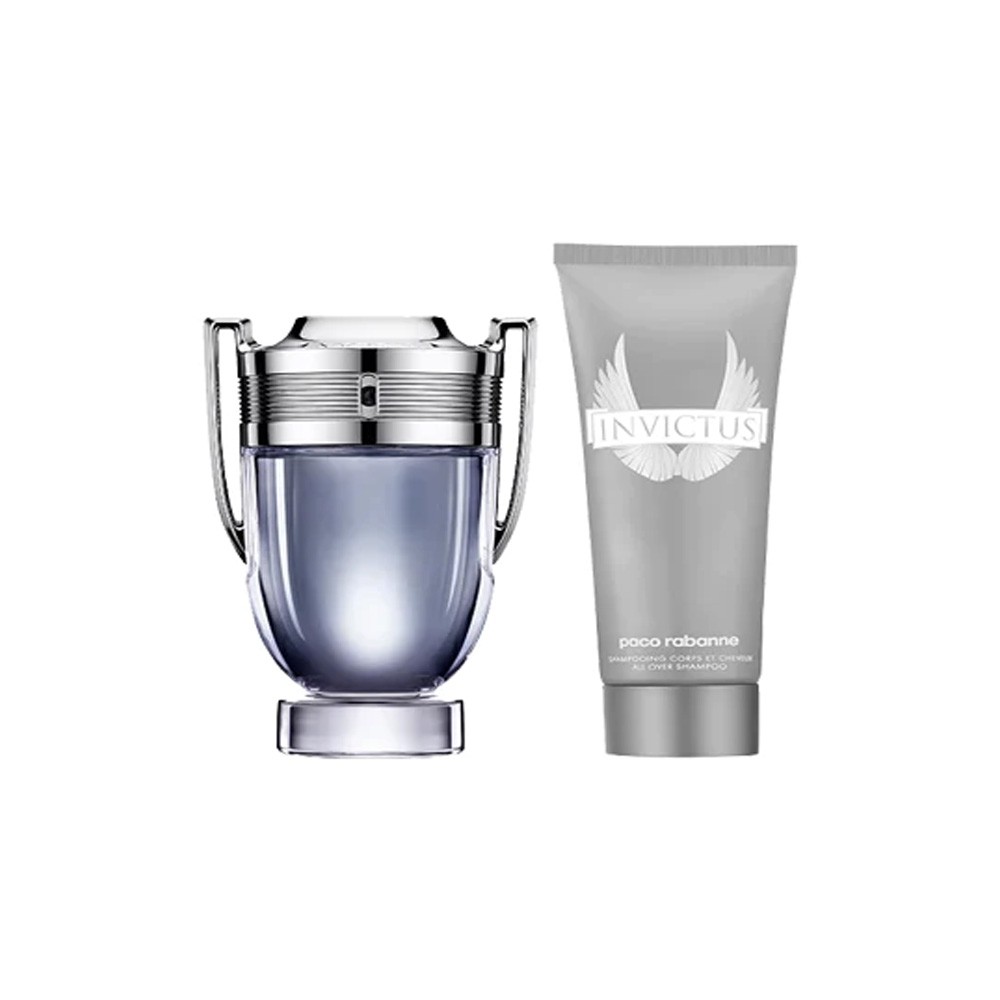 Set Paco Rabanne: Invictus Eau De Toilette uomo 100ml + Invictus All Over Shower Gel & Shampoo 2-In-1 100ml