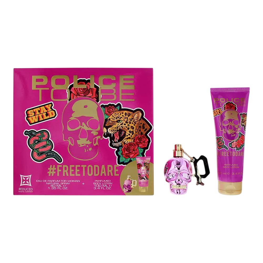 Set Police: To Be Free To Dare Lozione Corpo Idratante 100ml + To Be Free To Dare Eau De Parfum donna 40ml