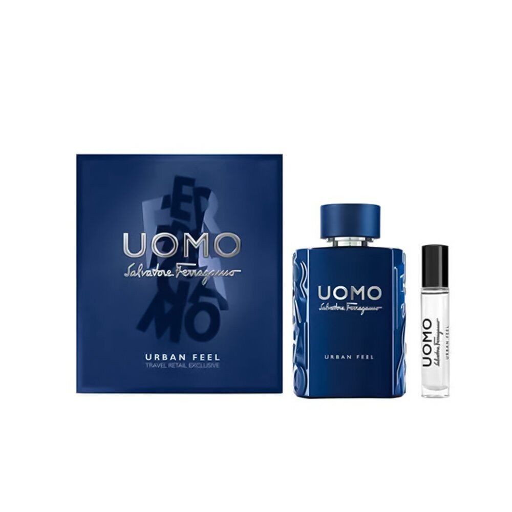 Cofanetto Salvatore Ferragamo: donna Urban Feel Eau De Toilette uomo 10ml + donna Urban Feel Eau De Toilette uomo 100ml