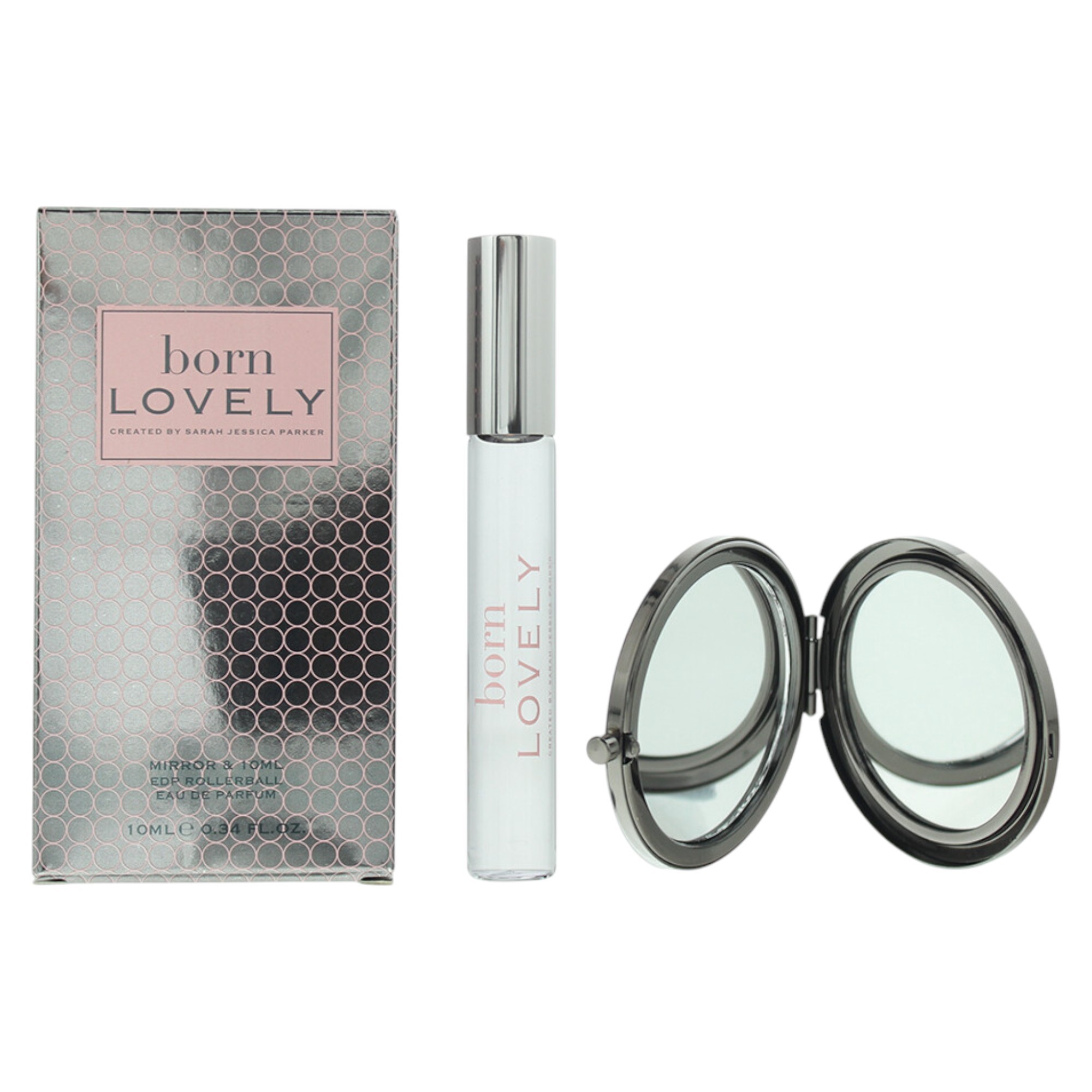 Set Sarah Jessica Parker: Born Lovely Eau De Parfum donna 10ml Miniatura + Specchietto compatto