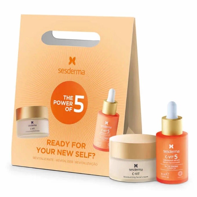 Set Sesderma: Crema viso antiossidante alla vitamina C 50ml + Siero viso antiossidante alla vitamina C 30ml