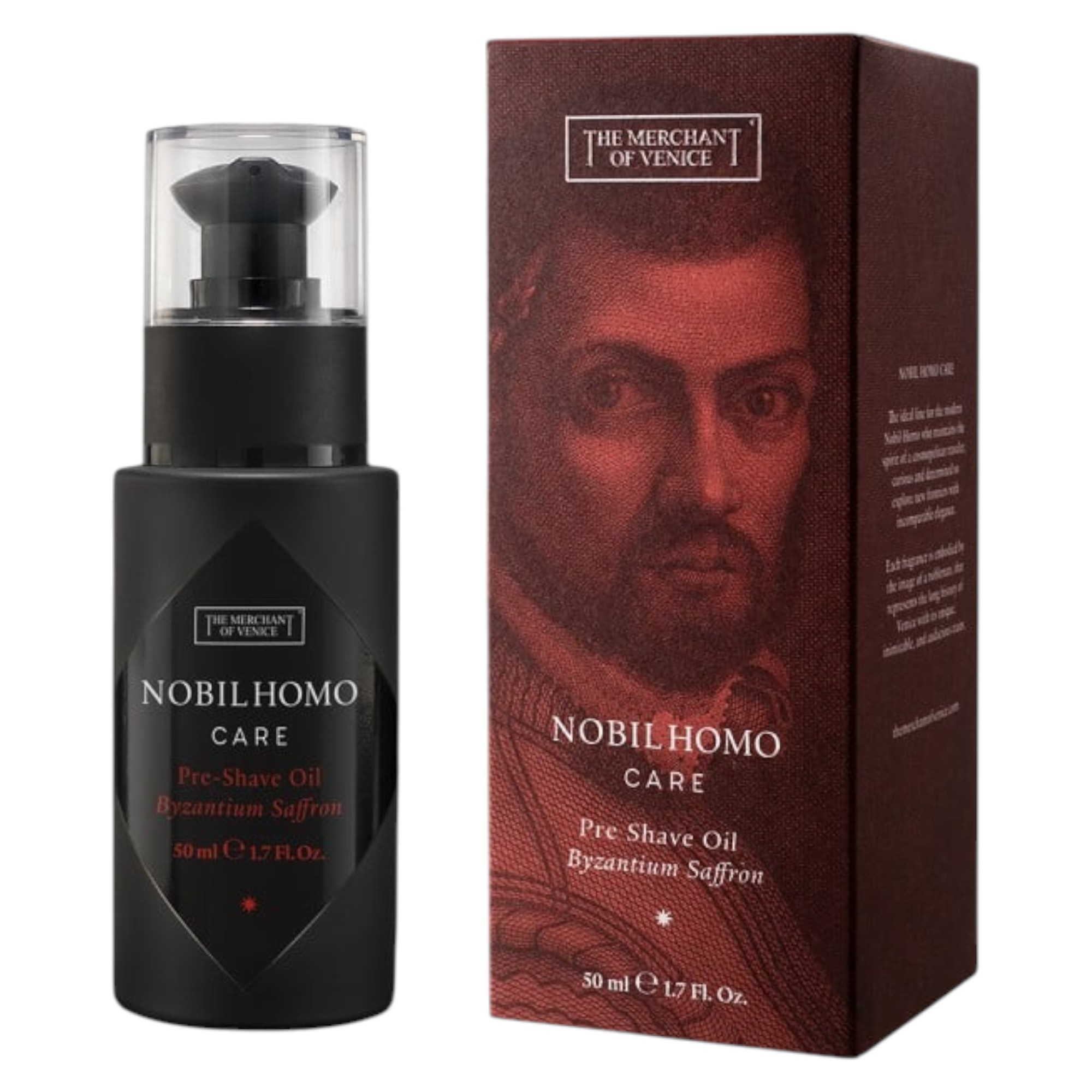 Olio pre-barba idratante e ammorbidente allo zafferano d'oliva The Merchant Of Venice 50ml