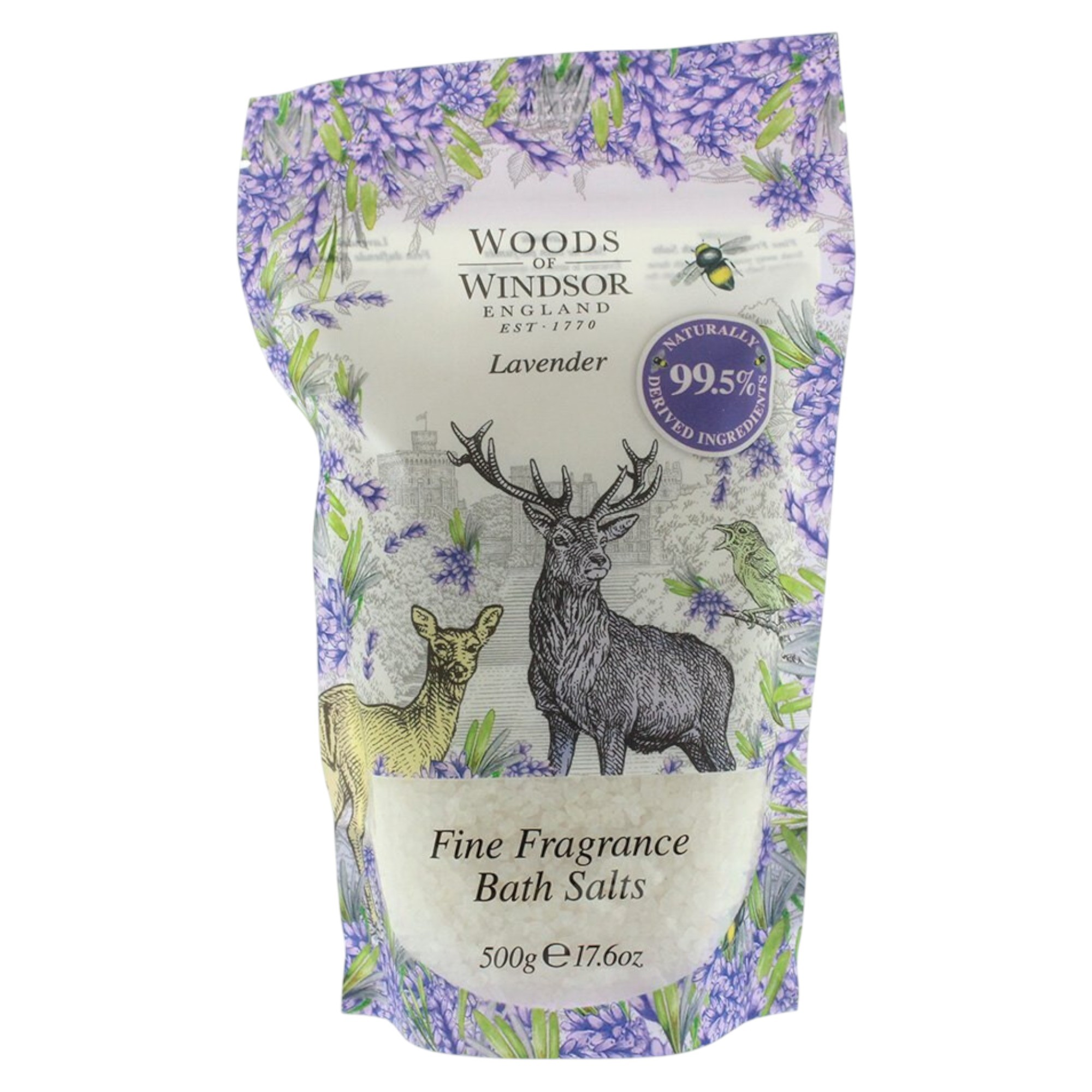 Sale da bagno alla lavanda naturale rigenerante Woods Of Windsor Lavender 500 g
