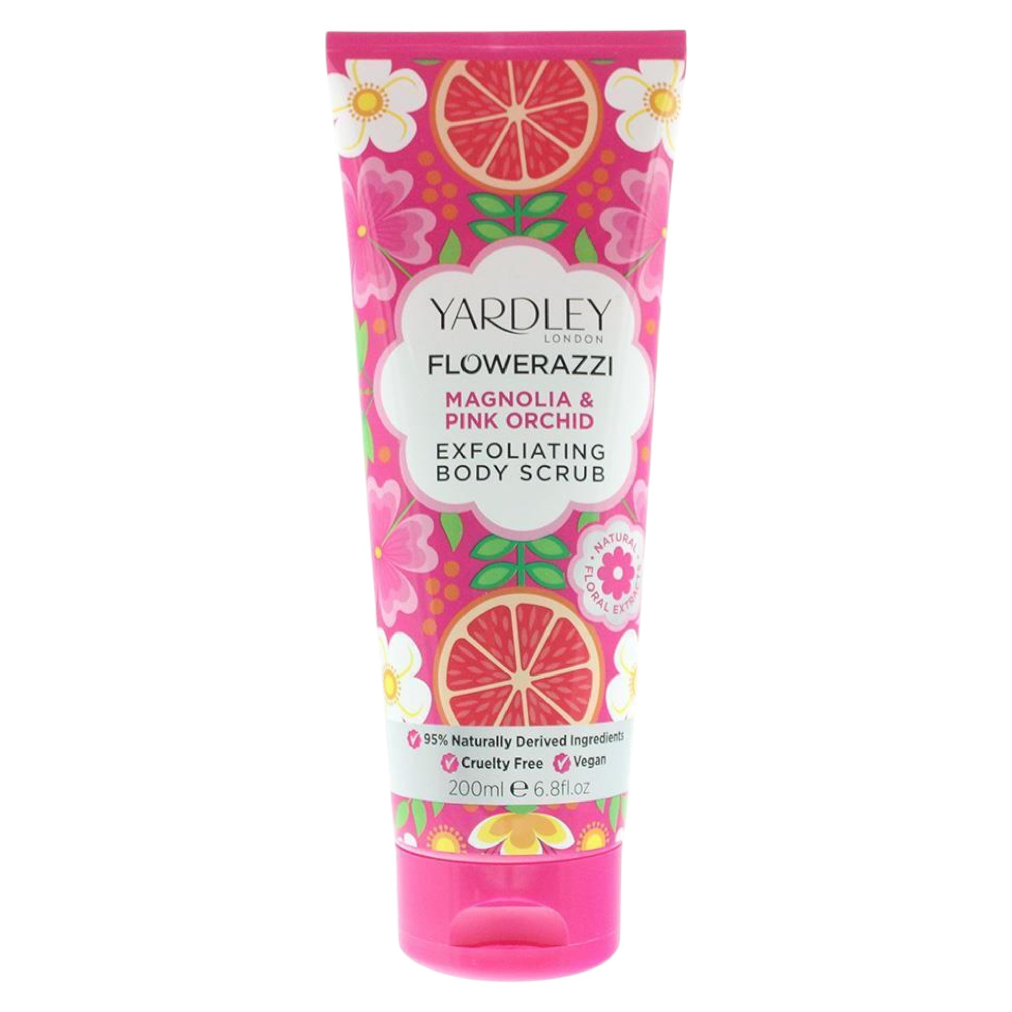Yardley Flowerazzi Scrub corpo esfoliante alla magnolia e orchidea rosa 200ml