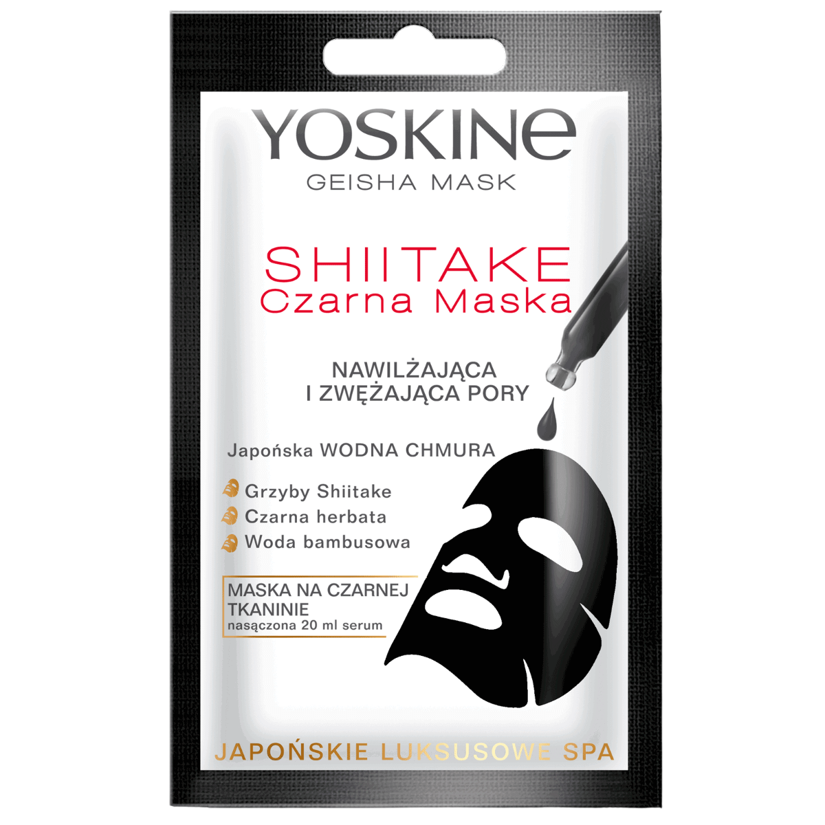 Maschera viso in tessuto minimizzante per i pori Yoskine Geisha 20ml