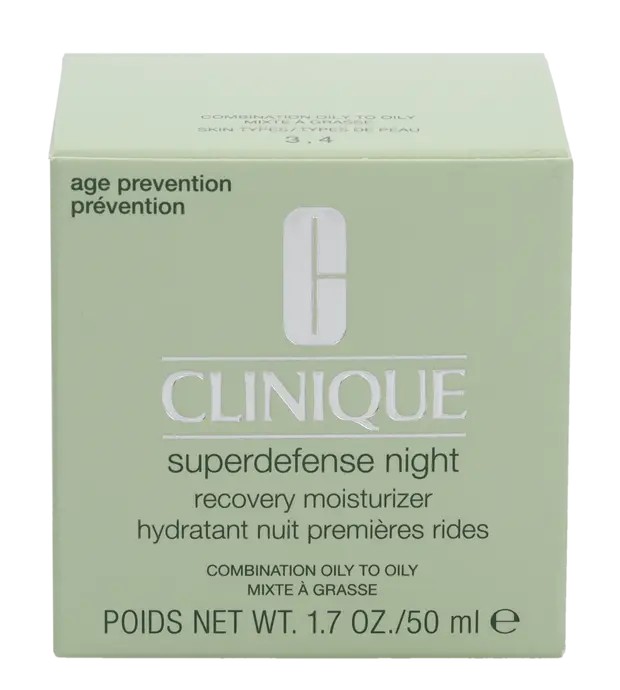 Clinique SUPERDEFENSE NIGHT recovery moisturizer IIIIV 50ml donna