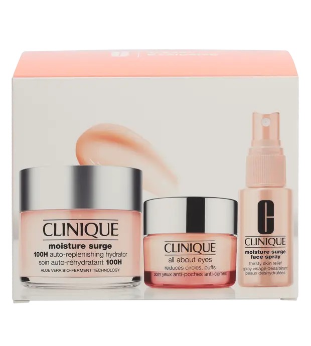 Clinique Moisture Surge Set donna 170ml Moisture Surge 100H 125ml-All About Eyes 15ml-Moisture Surge Face Spray 30ml
