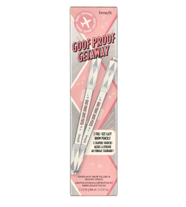 BENEFIT SET Goof Proof Getaway Brow Pencil Duo Set matita per sopracciglia 3 Marrone chiaro caldo 2x034 g